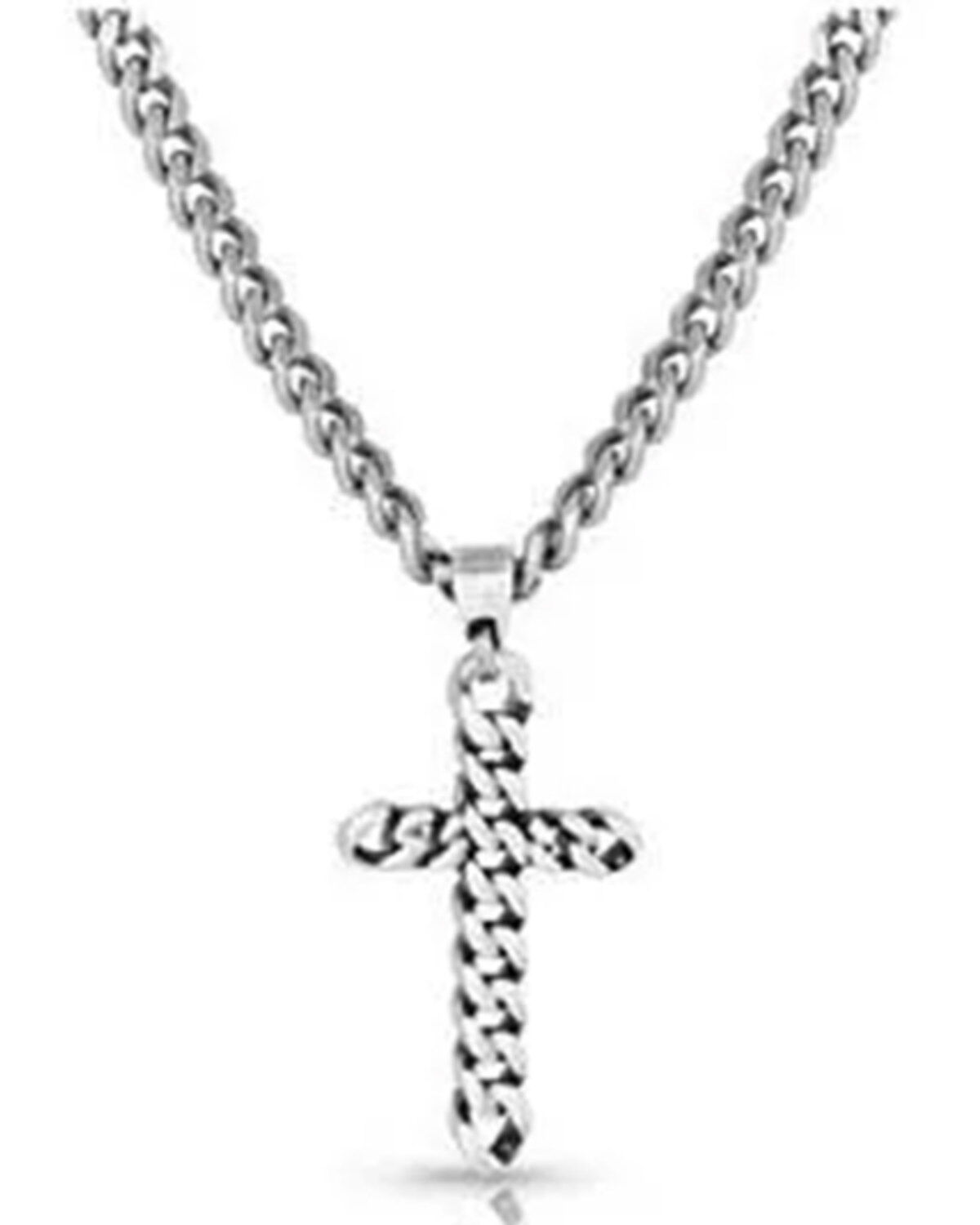 Montana Silversmiths Men's Braided Cross Necklace