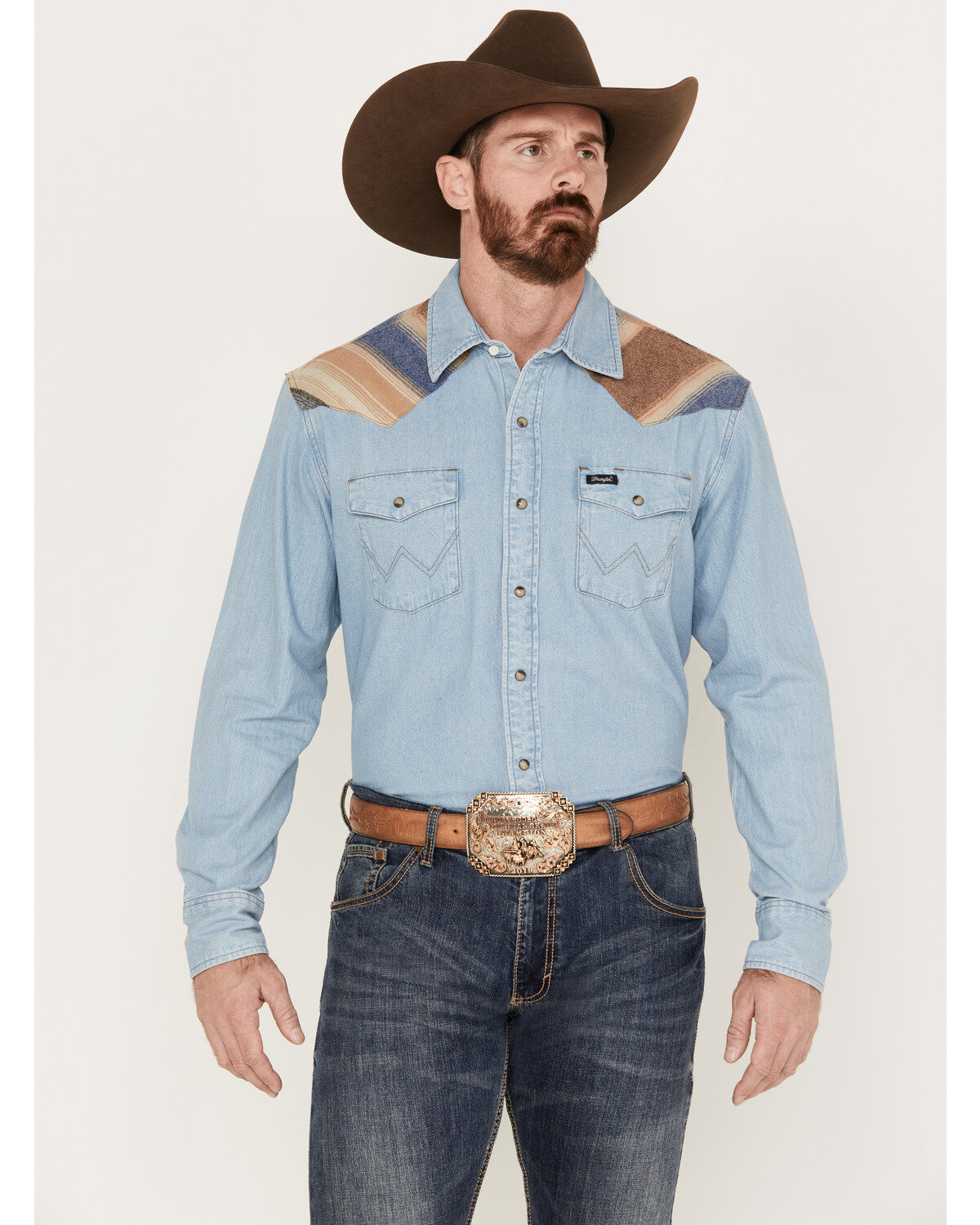 Wrangler Men's Pendleton Long Sleeve Western Work Shirt