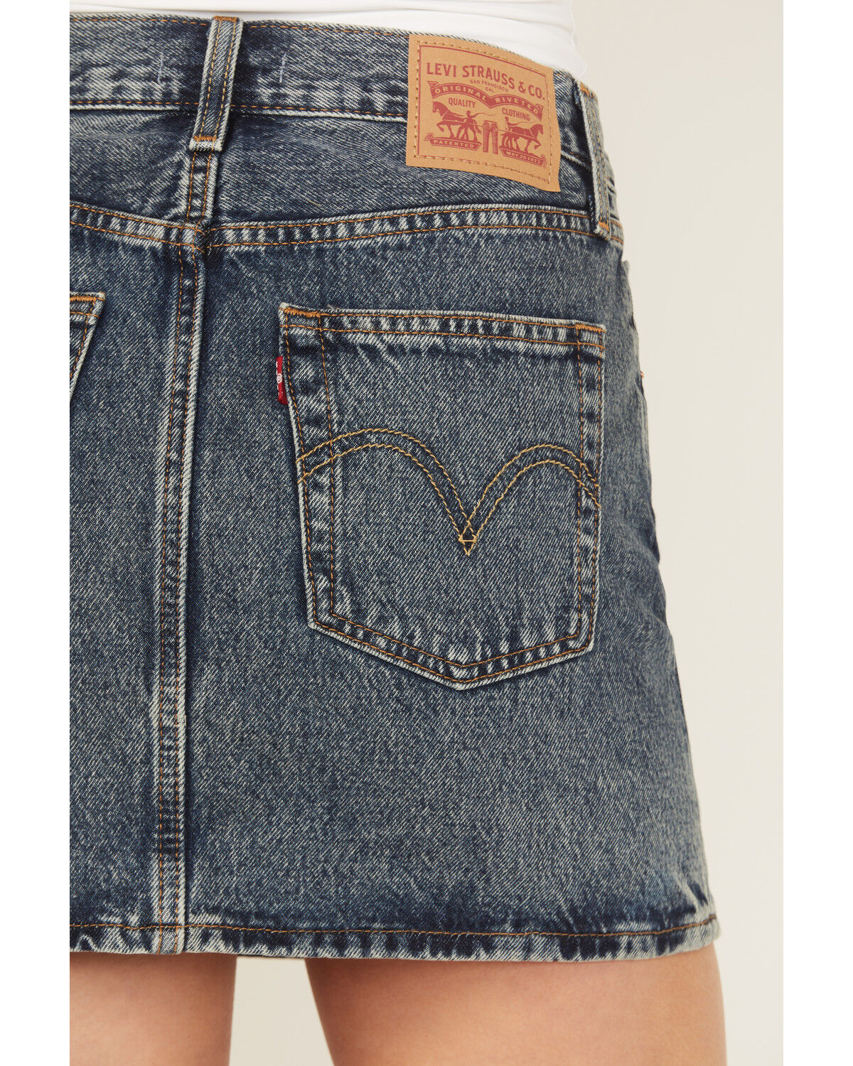 Levi's Women's Medium Wash Denim Mini Skirt