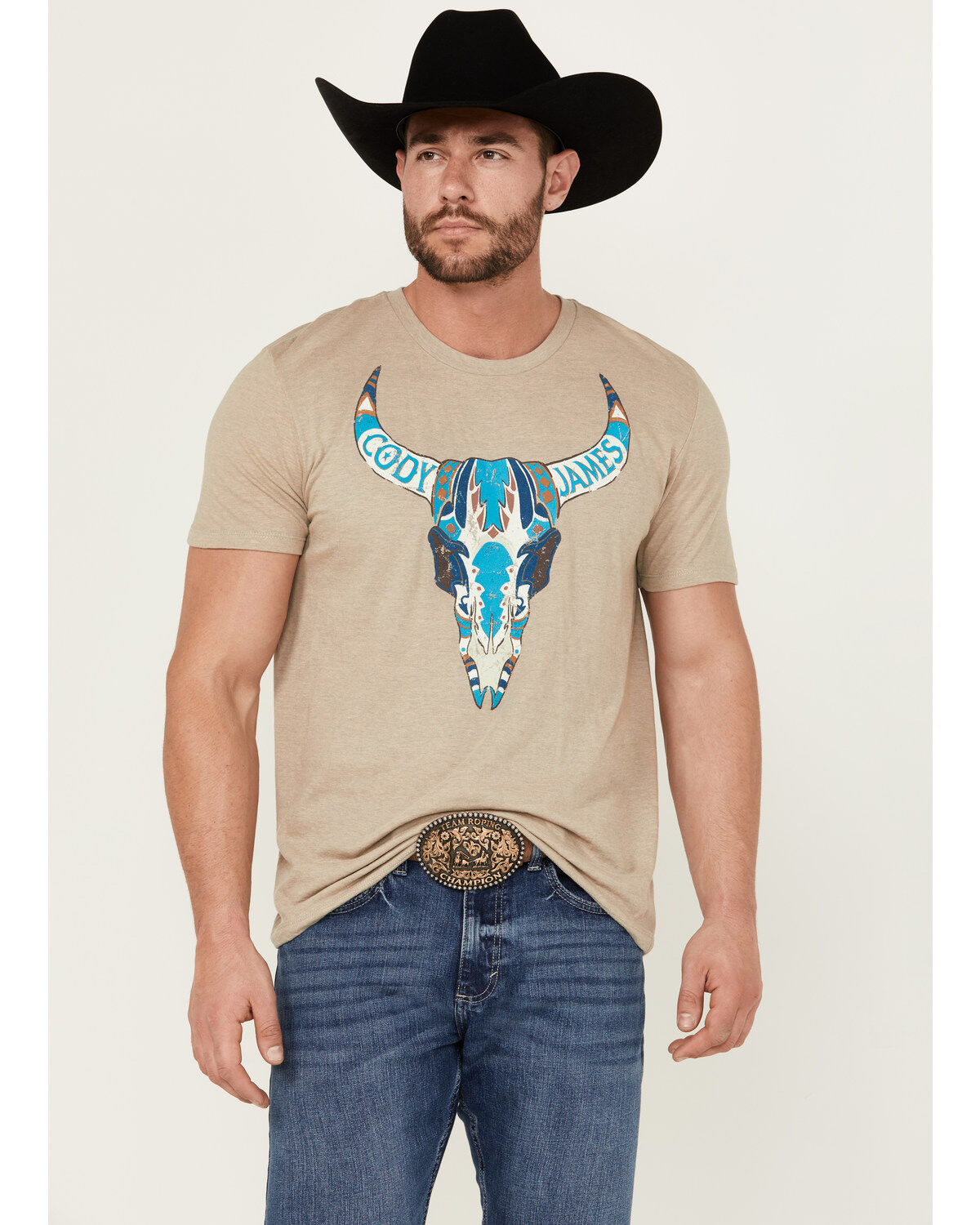 Cody James Men's Southwest Reins Logo Short Sleeve Graphic T-Shirt