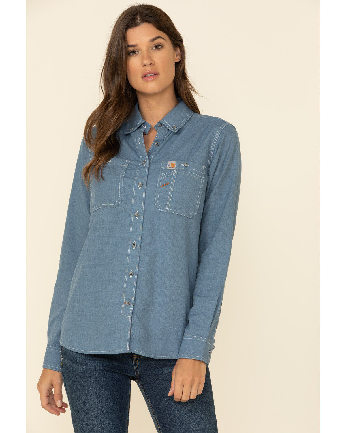 Carhartt Women's FR Force Lightweight Button Front Long Sleeve Shirt