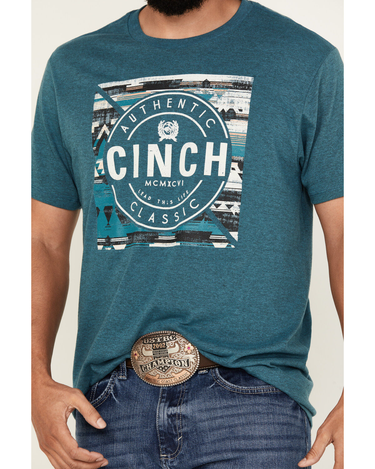 Cinch Men's Southwestern Print Logo Short Sleeve Graphic T-Shirt