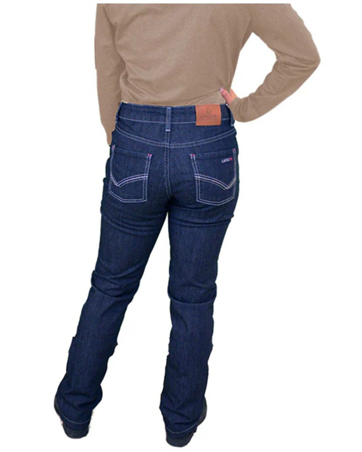 Lapco Women's FR Dark Wash Bootcut Comfort Stretch Denim Jeans