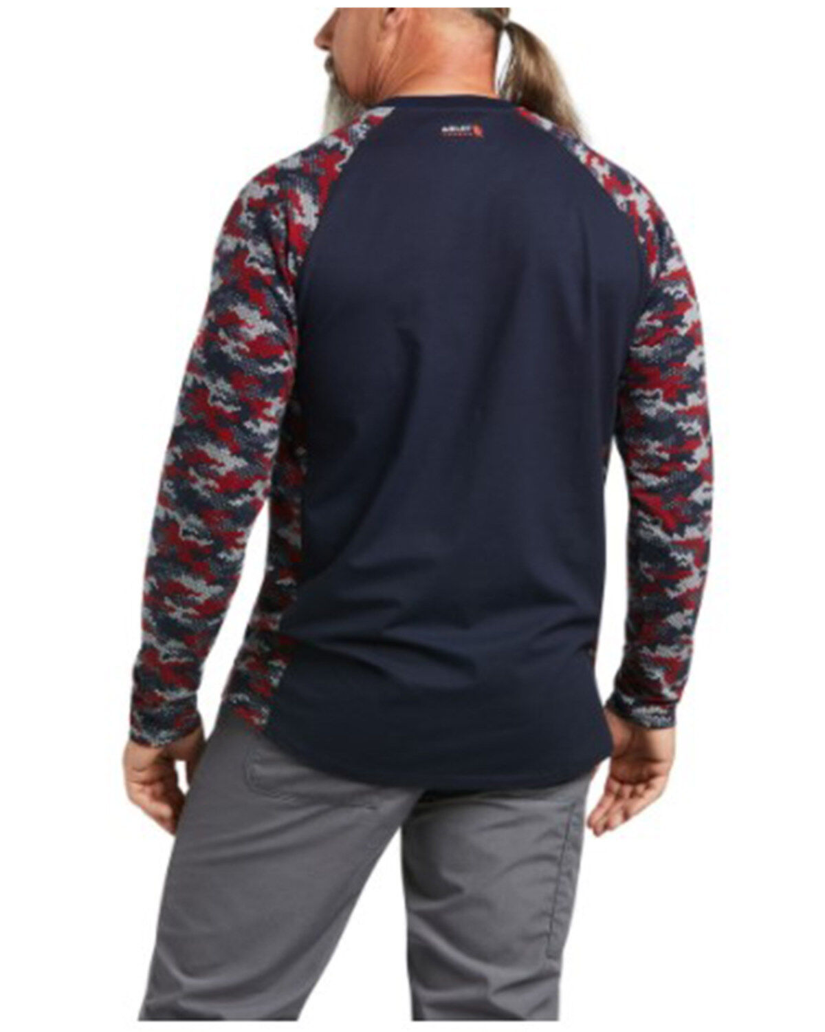 Ariat Men's FR Stretch Camo Print Long Sleeve Baseball Work Shirt