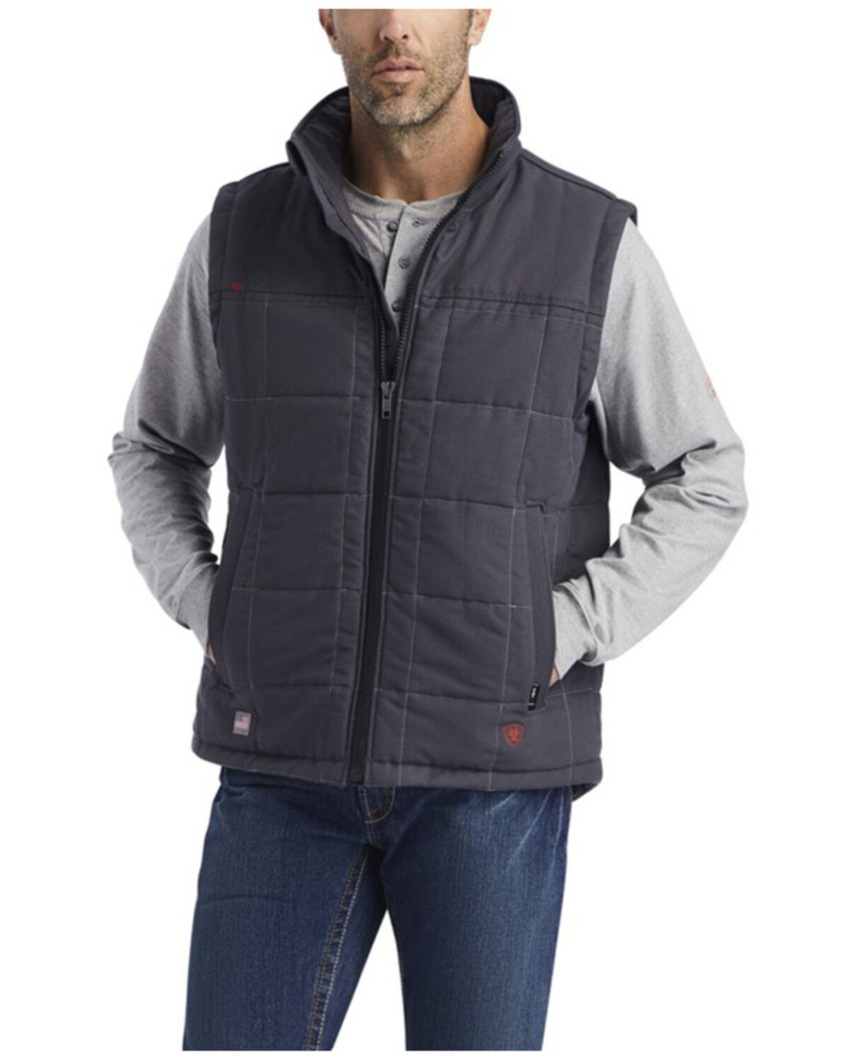 Ariat Men's FR Crius Insulated Zip-Front Work Vest