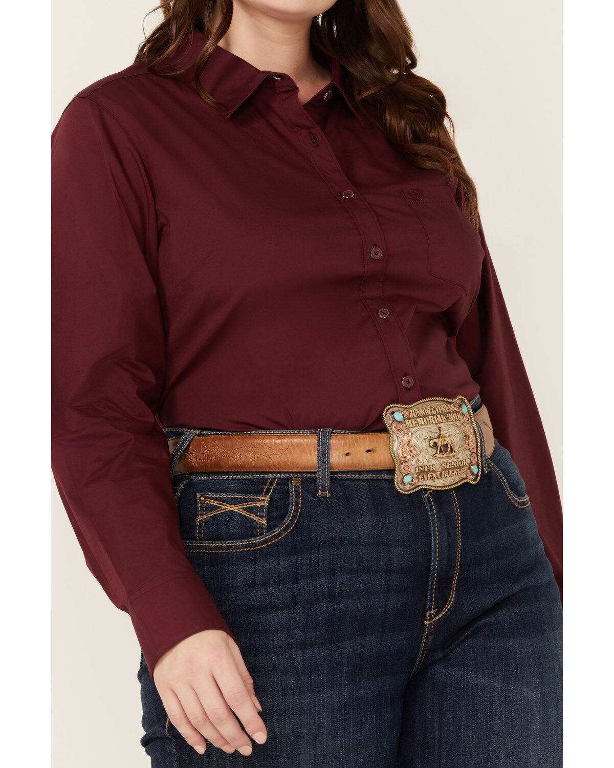 Ariat Women's R.E.A.L Kirby Long Sleeve Button-Down Stretch Western Shirt - Plus