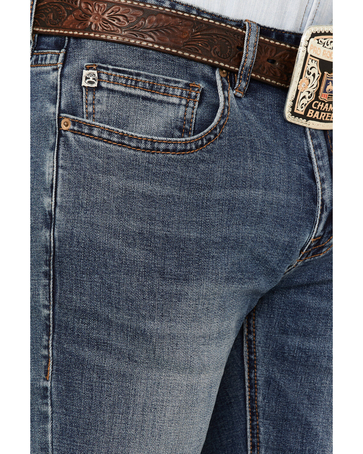 Hooey by Rock & Roll Denim Men's Revolver Medium Wash Reflex Stretch Slim Straight Jeans