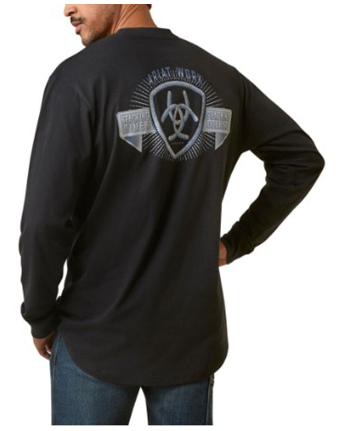 Ariat Men's Rebar Cotton Strong Stacking Dimes Long Sleeve Graphic T-Shirt
