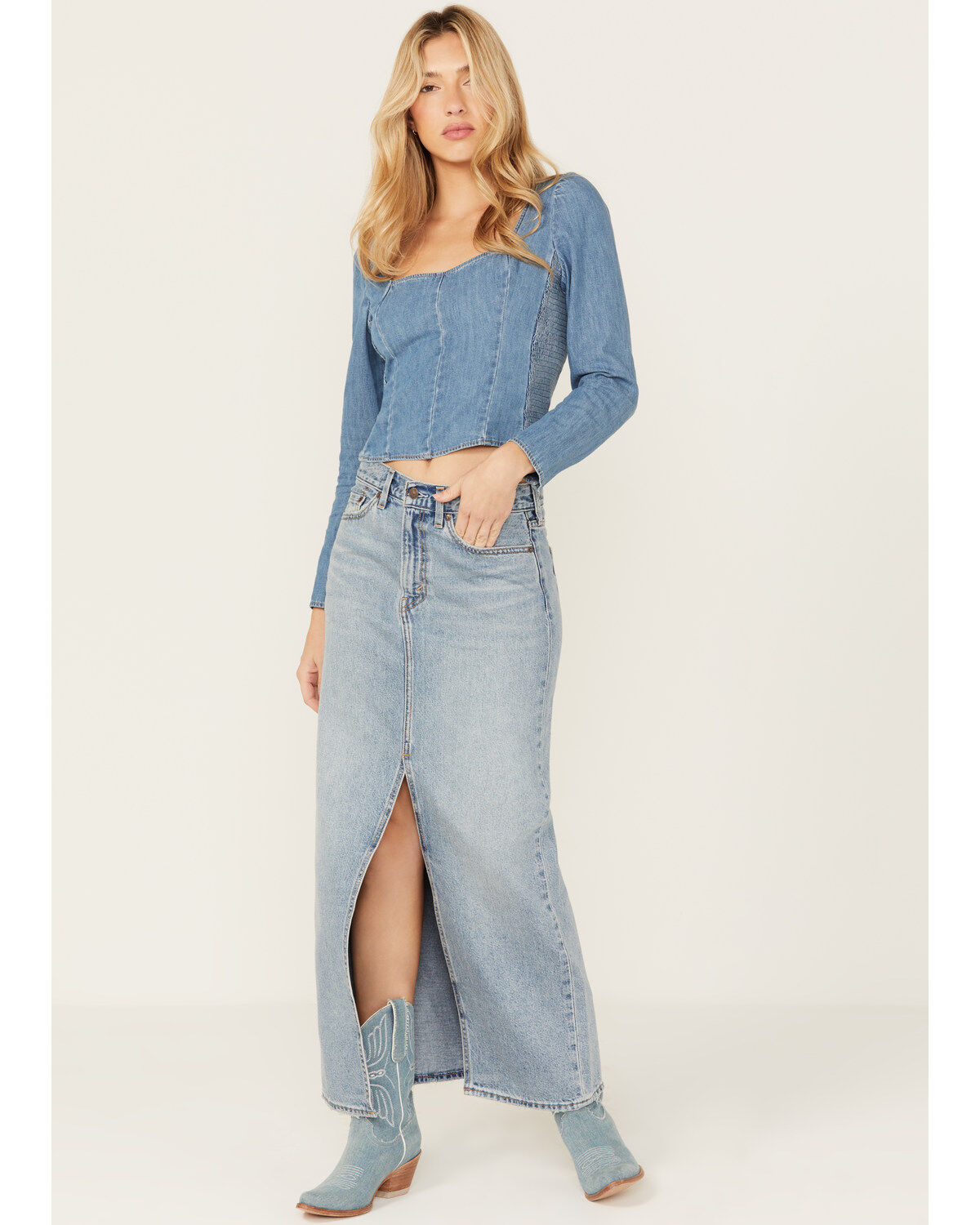 Levi's Premium Women's Ankle Column Denim Skirt
