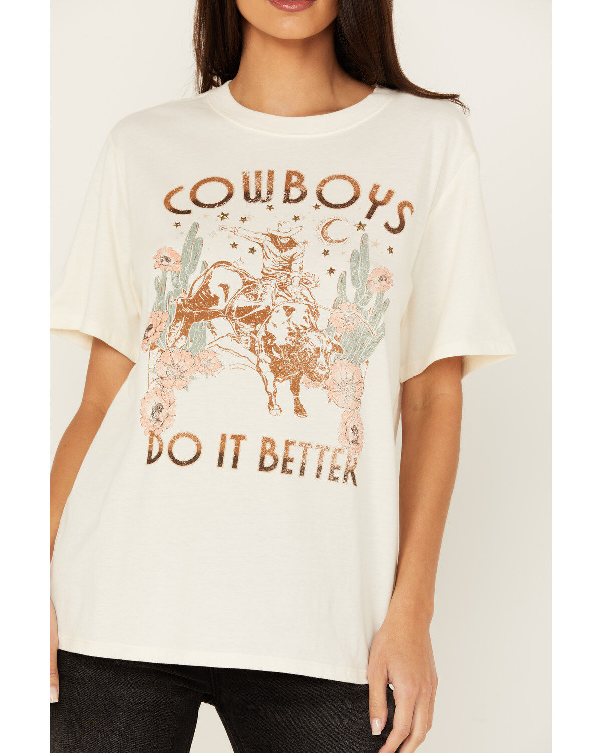 Idyllwind Women's Cowboys Do It Better Embellished Short Sleeve Graphic Tee