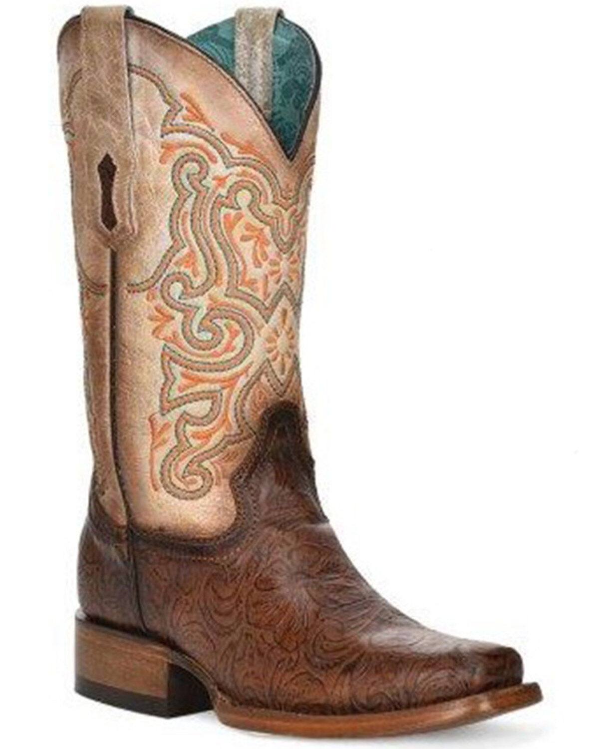 Corral Women's Floral Western Boots - Square Toe