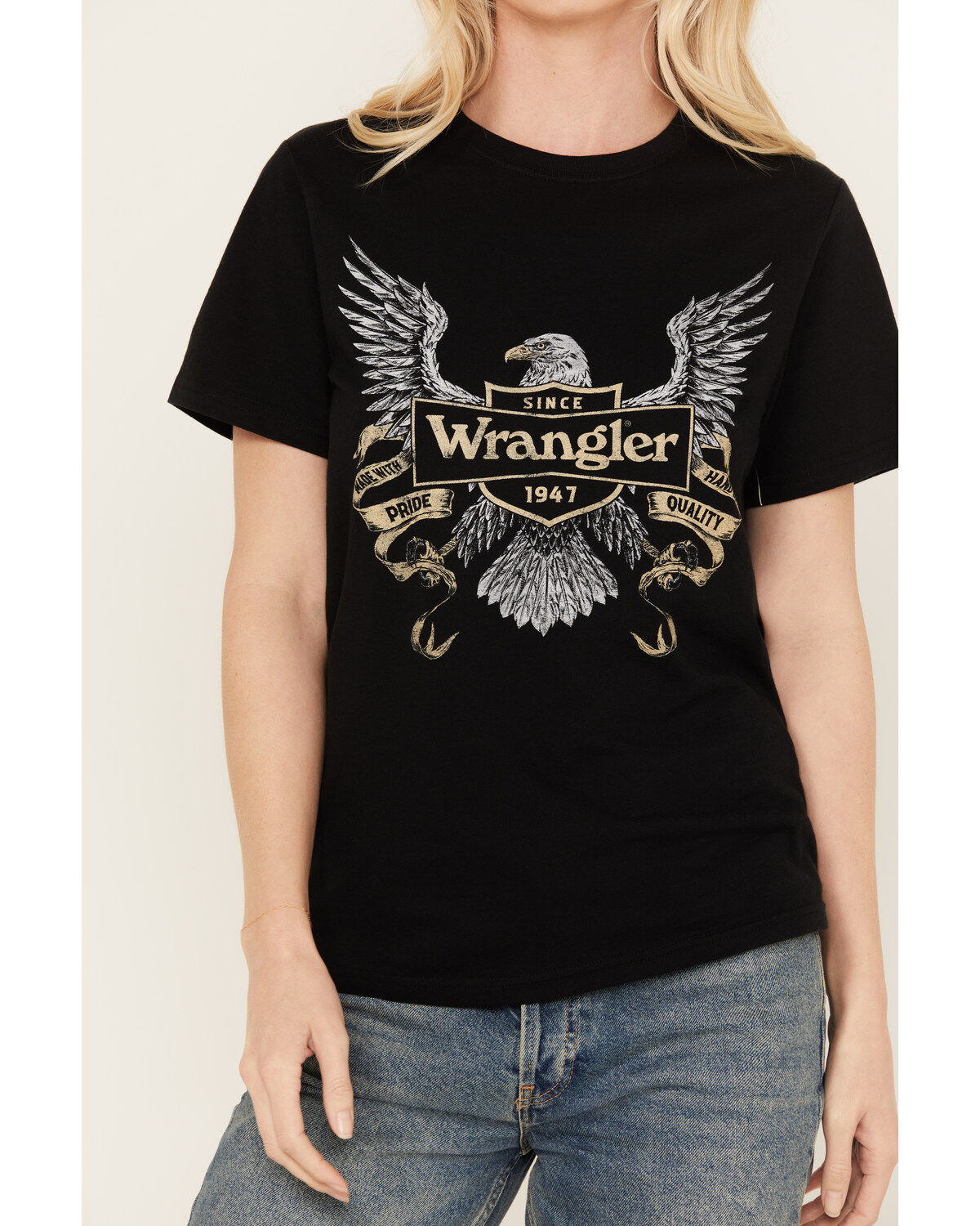Wrangler Women's Eagle Logo Short Sleeve Graphic Tee