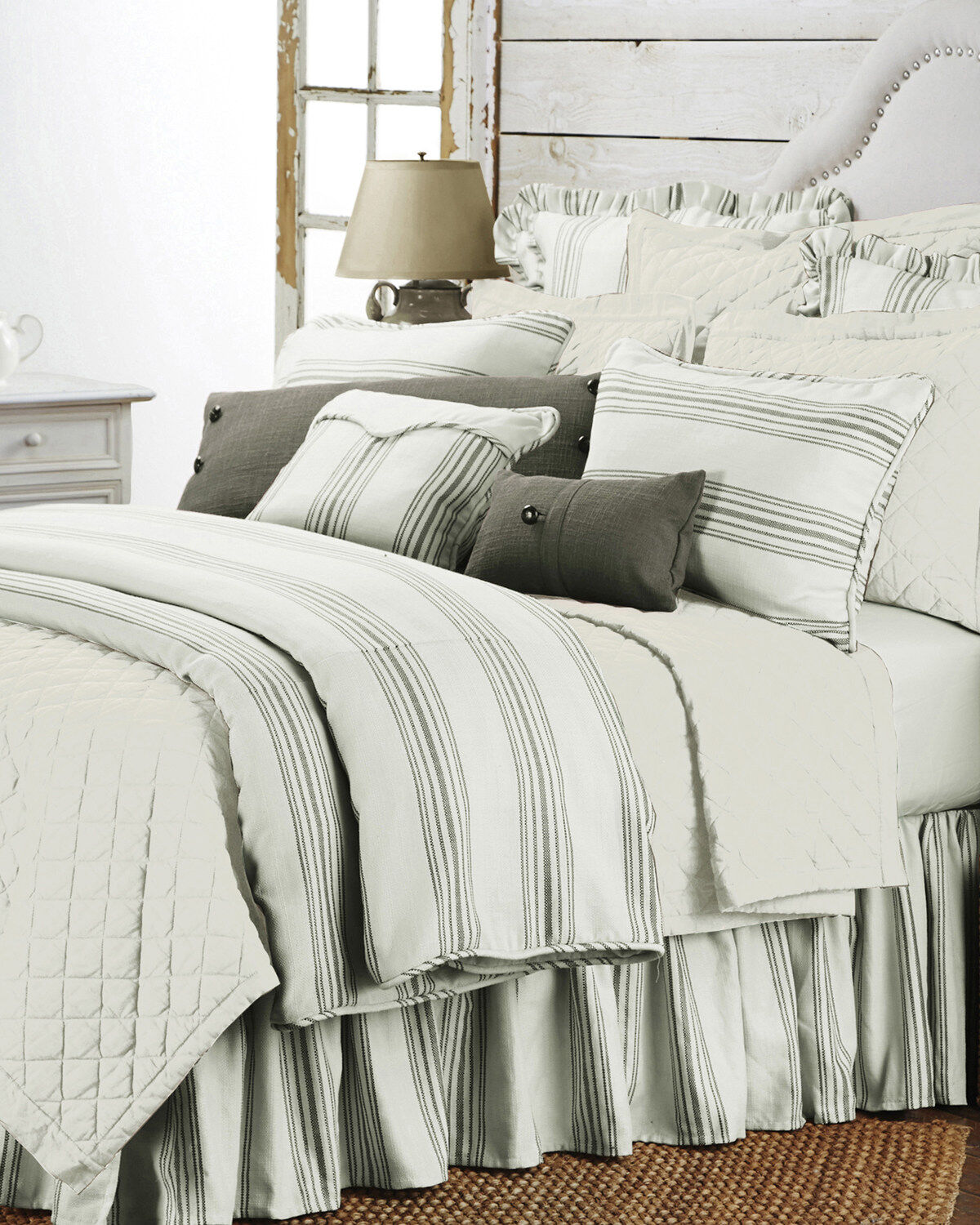 HiEnd Accents Prescott Striped Print King Comforter Set - 3 Piece