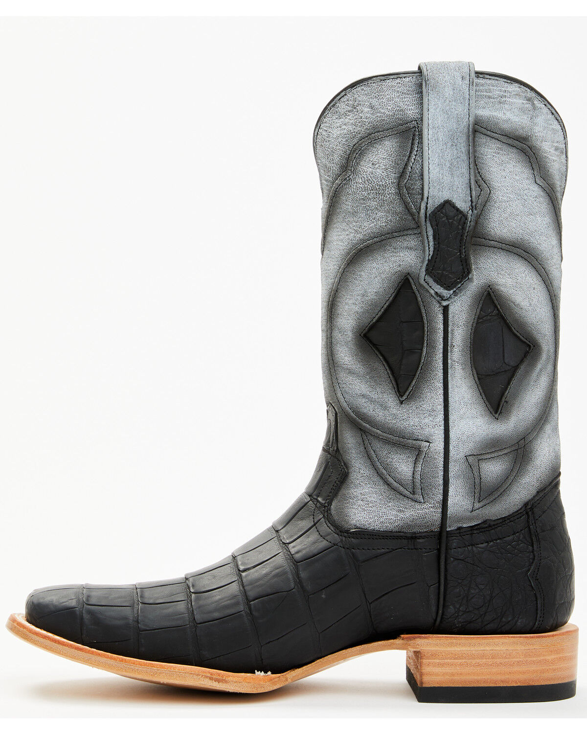 Tanner Mark Men's Exotic Caiman Belly Tall Western Boots - Broad Square Toe