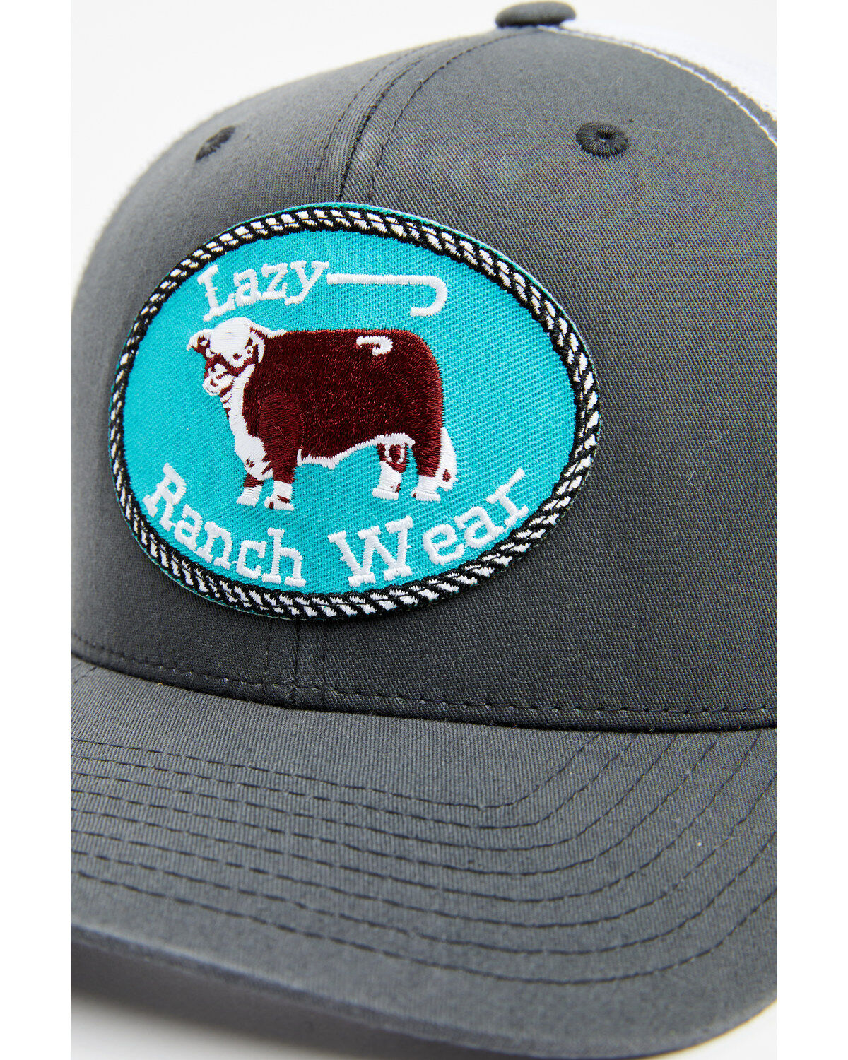 Lazy J Ranch Men's Circle Logo Patch Mesh-Back Ball Cap