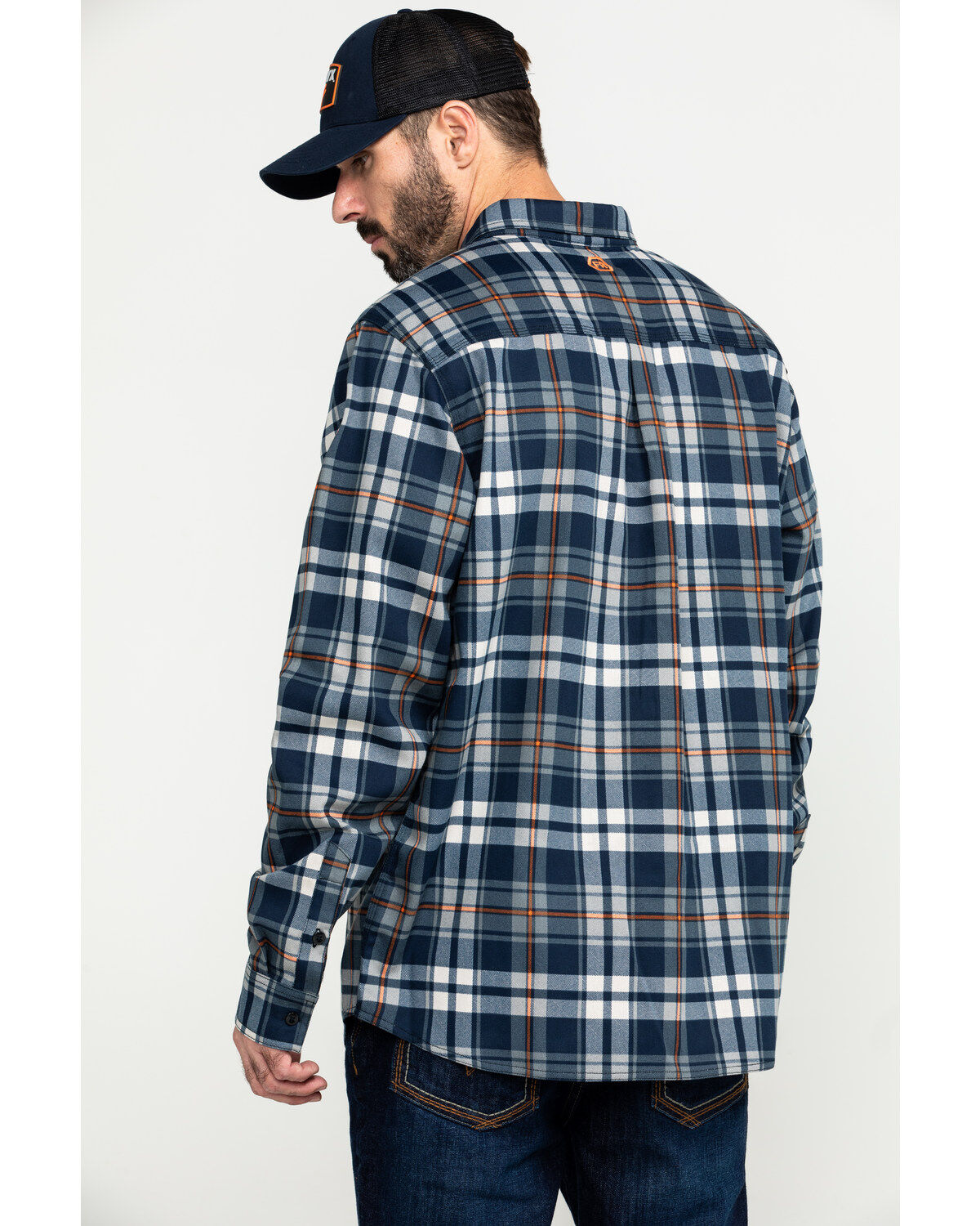 Hawx Men's FR Plaid Print Long Sleeve Woven Work Shirt - Tall