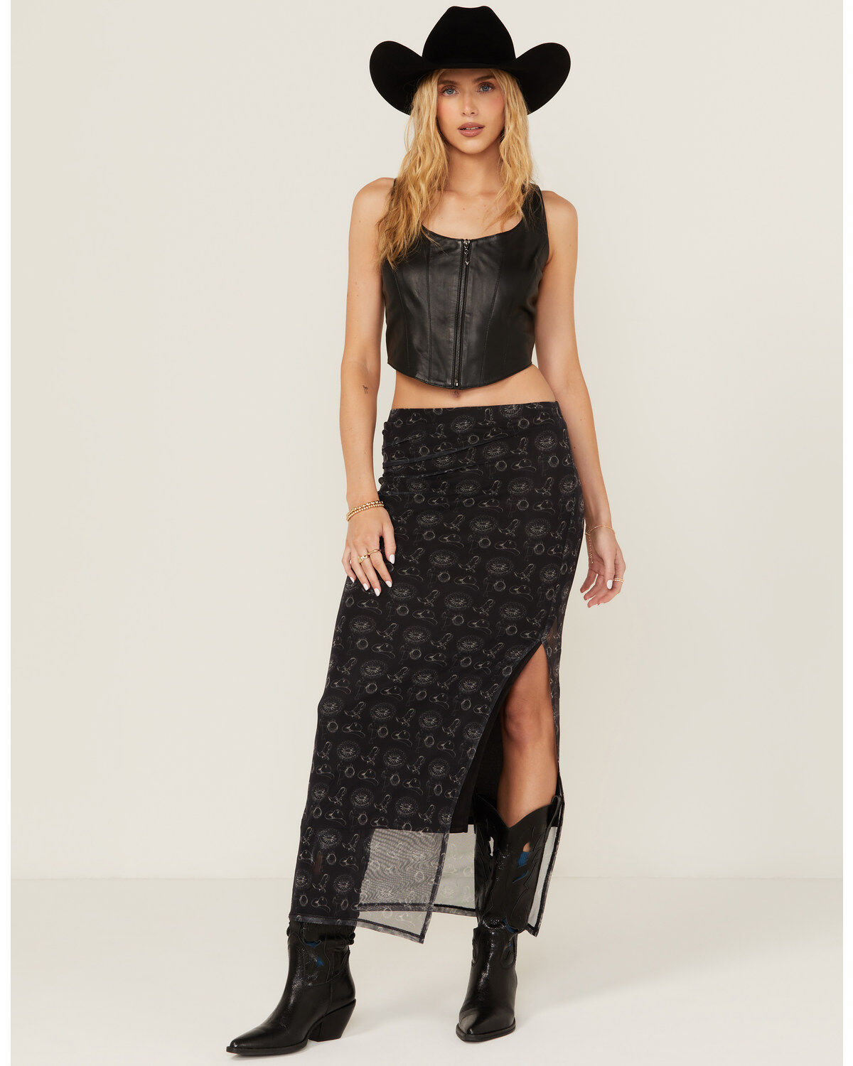 Rock & Roll Denim Women's Conversation Print Skirt