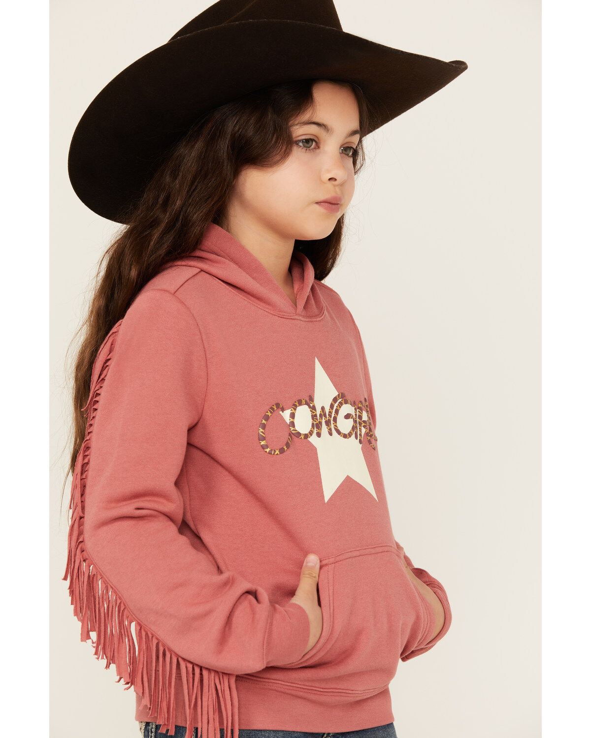 Shyanne Girls' Cowgirl Fringe Graphic Hoodie