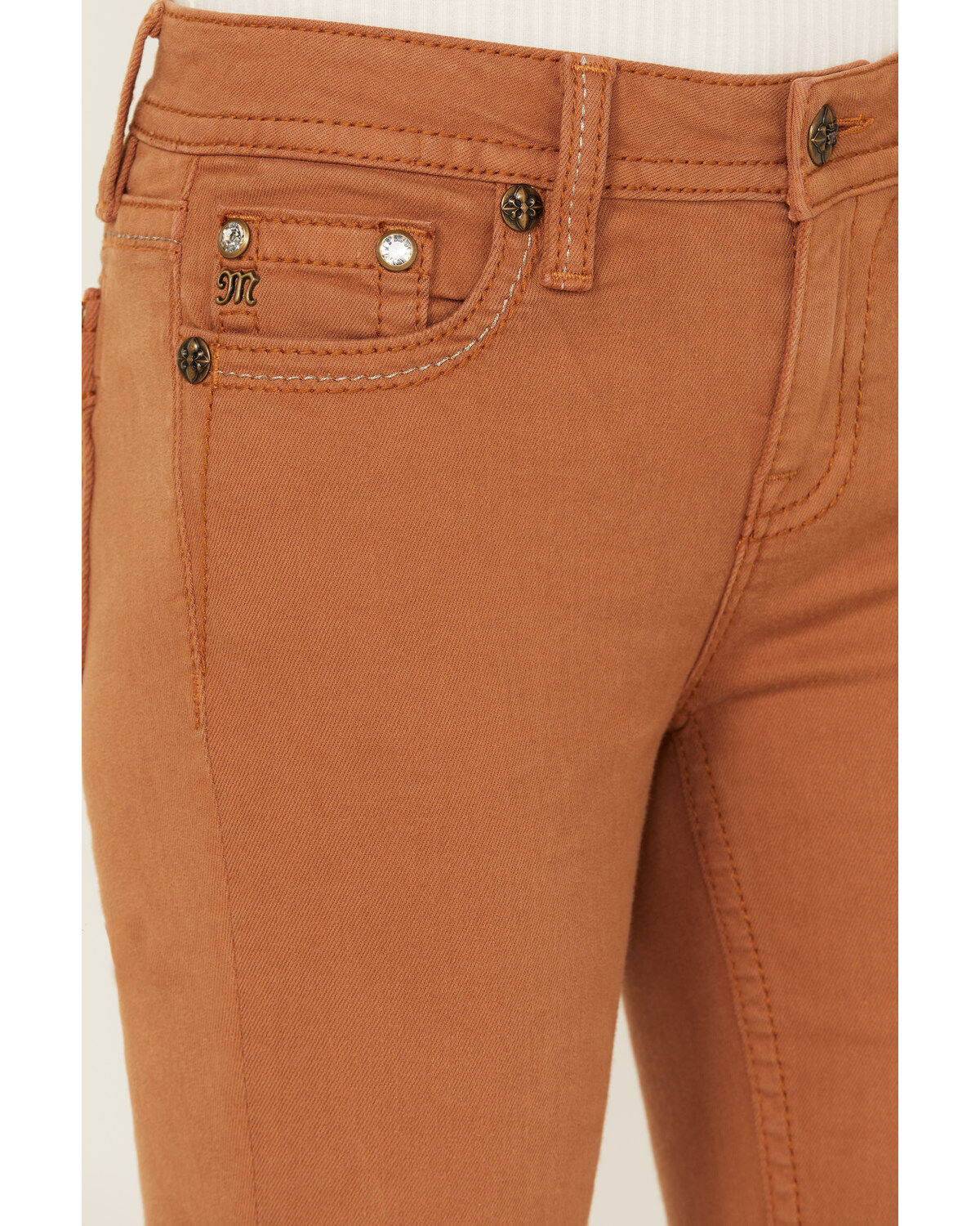 Miss Me Women's Mid Rise Straight Stretch Denim Jeans