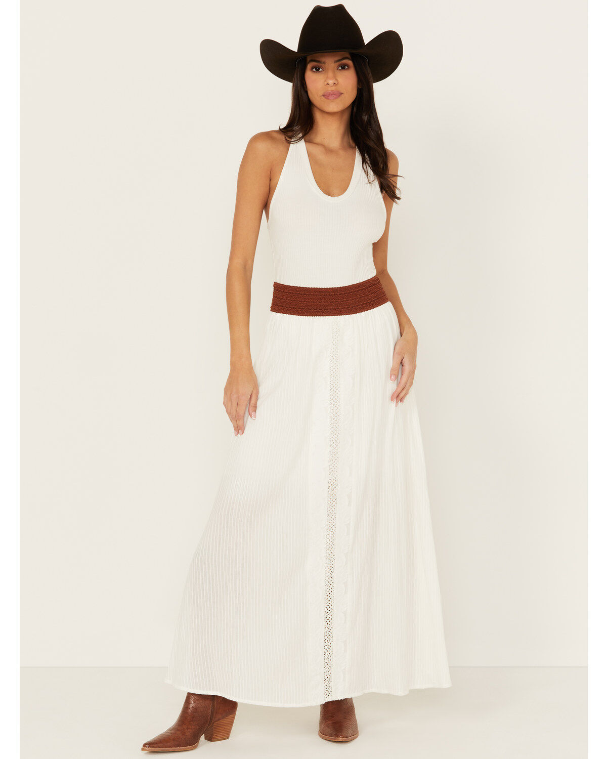 Shyanne Women's Lace Inset Maxi Skirt