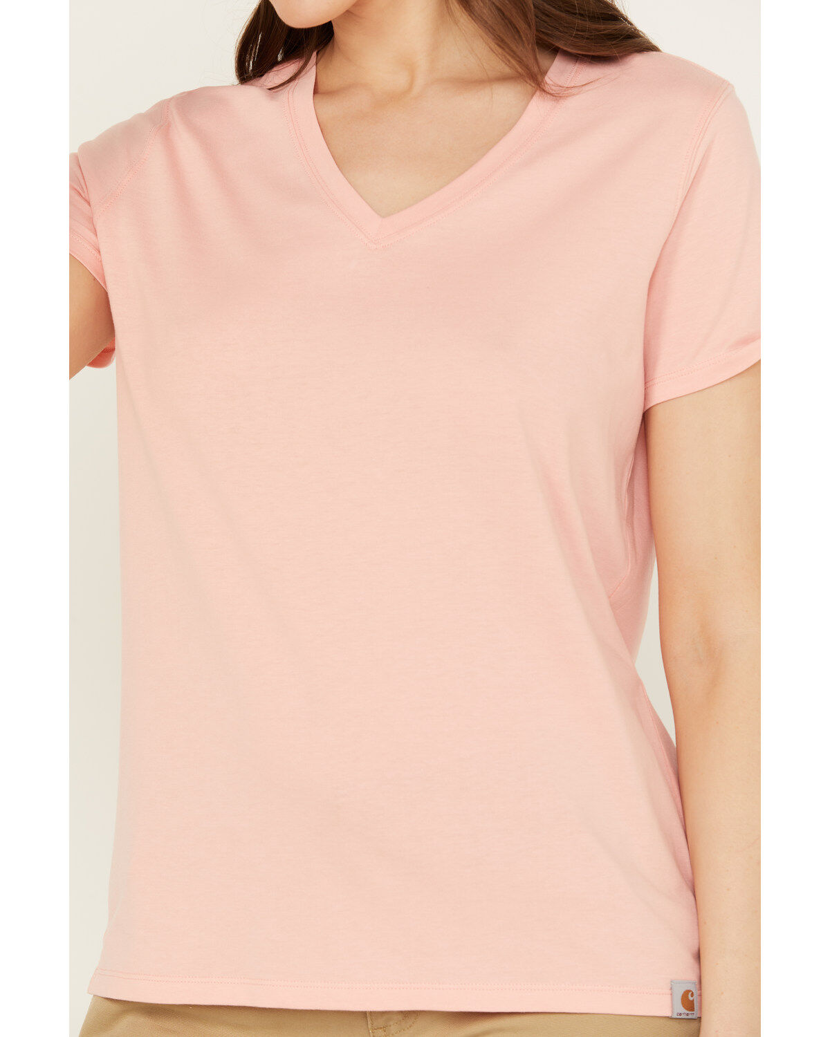 Carhartt Women's Relaxed Fit Lightweight Short Sleeve V Neck T-Shirt