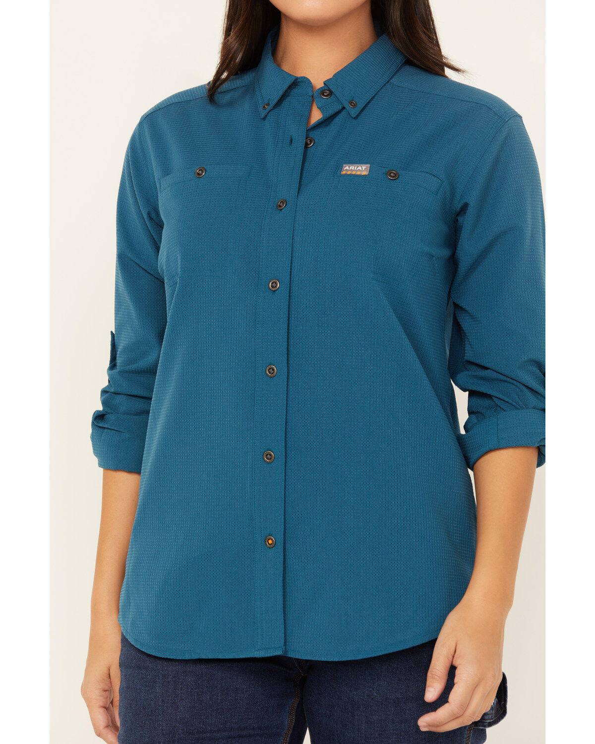 Ariat Women's Rebar Made Tough Long Sleeve Button-Down Work Shirt