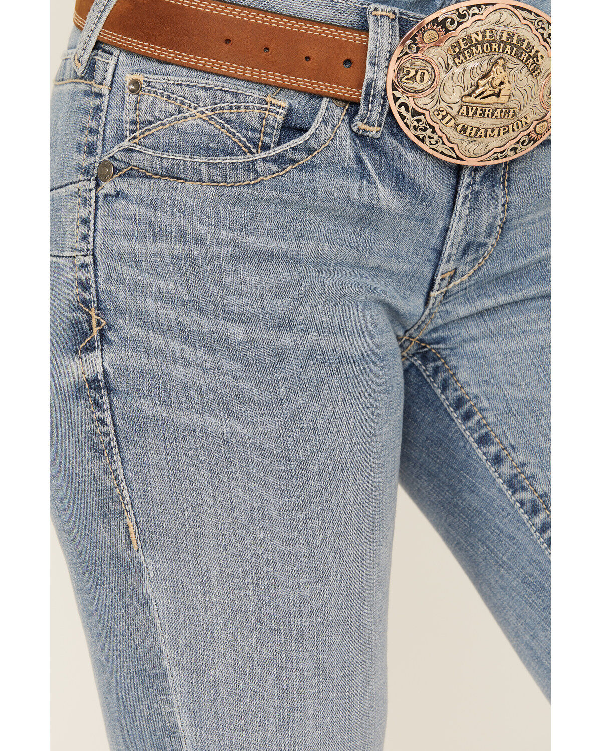 Ariat Women's R.E.A.L. Light Wash Mid Rise Kehlani Stretch Bootcut Jeans