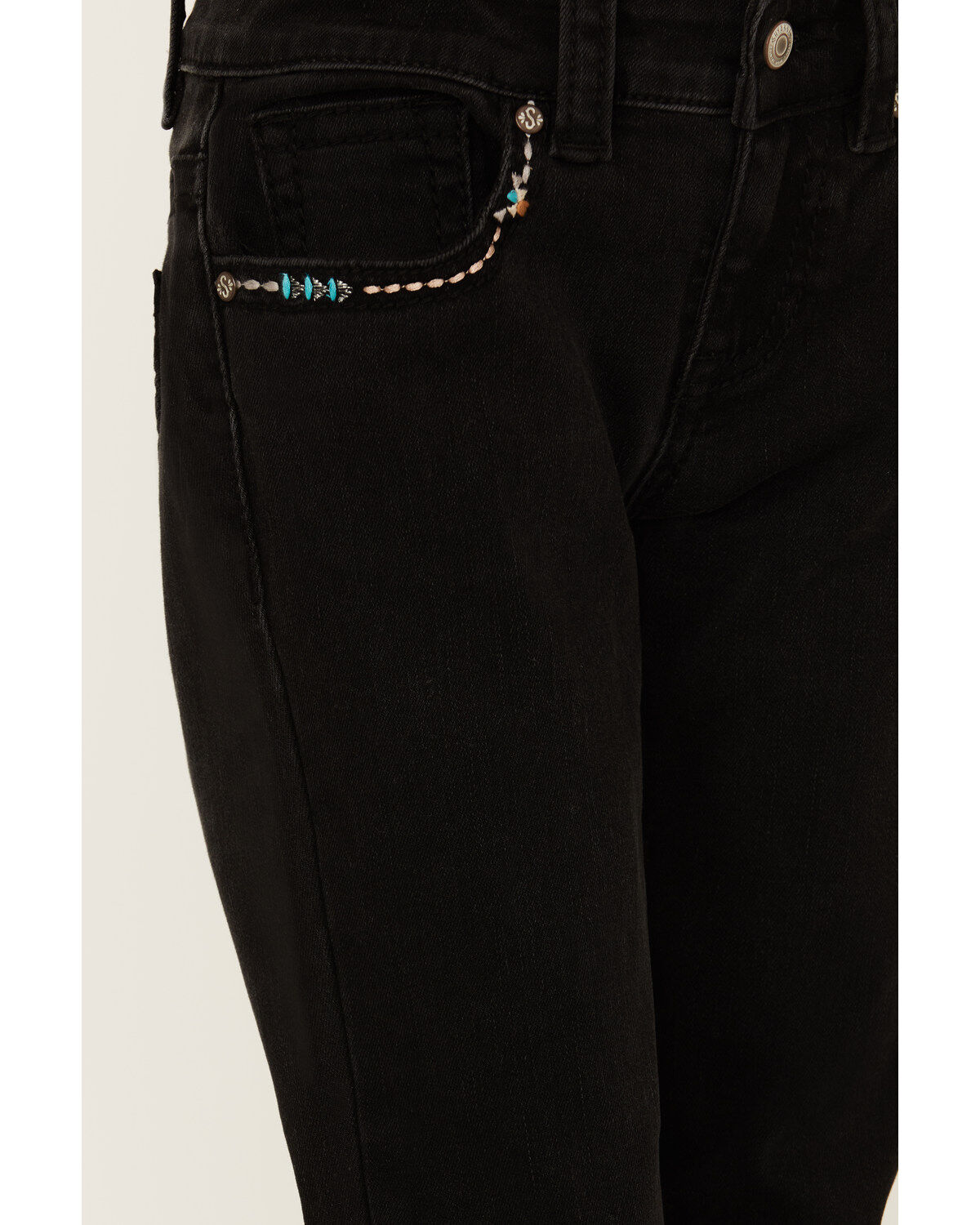 Shyanne Girls' Southwestern Embroidered Pocket Bootcut Stretch Jeans