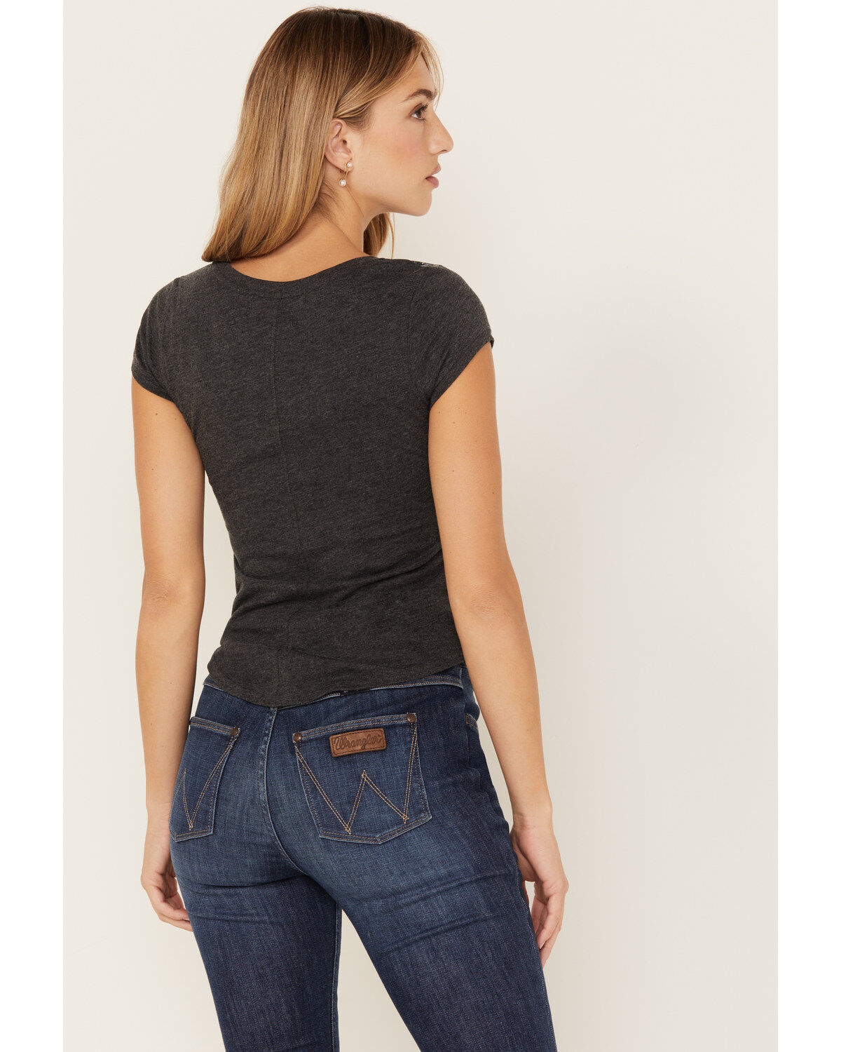 Shyanne Women's Bandana Short Sleeve Graphic Ringer Tee