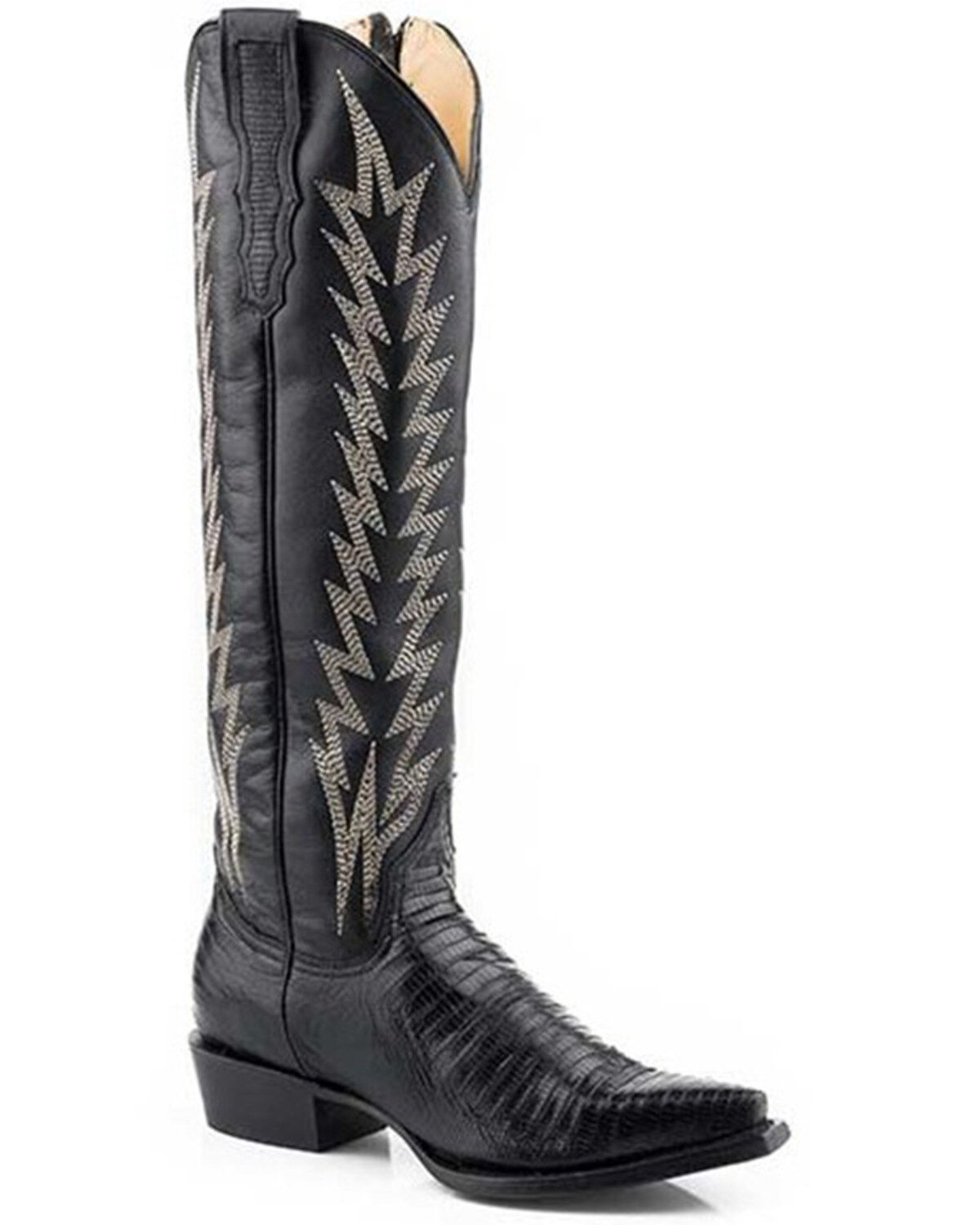 Stetson Women's Talia Exotic Teju Lizard Western Boots - Snip Toe