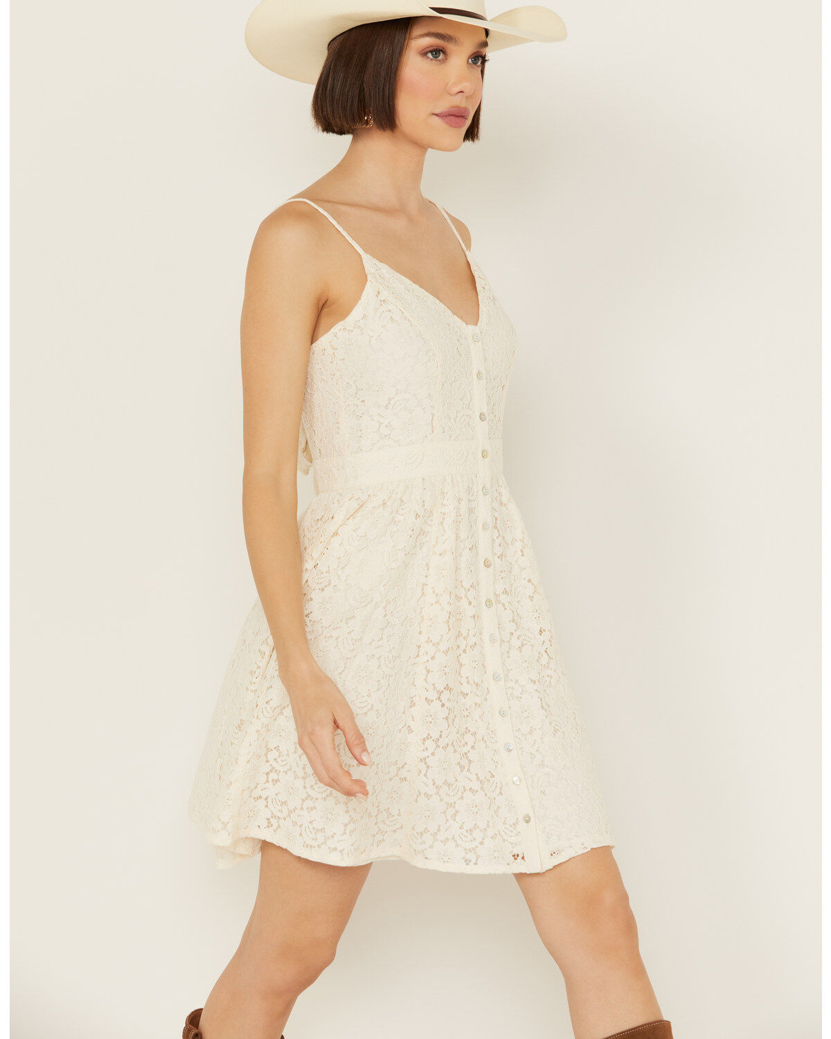 Molly Bracken Women's Lace Sleeveless Mini Dress
