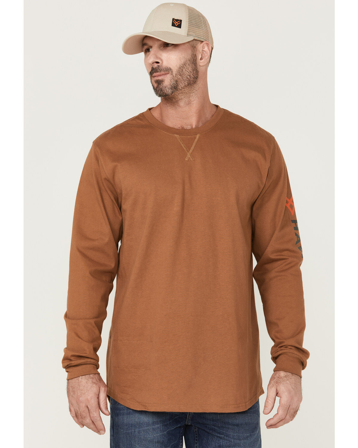 Hawx Men's FR Logo Long Sleeve Work T-Shirt