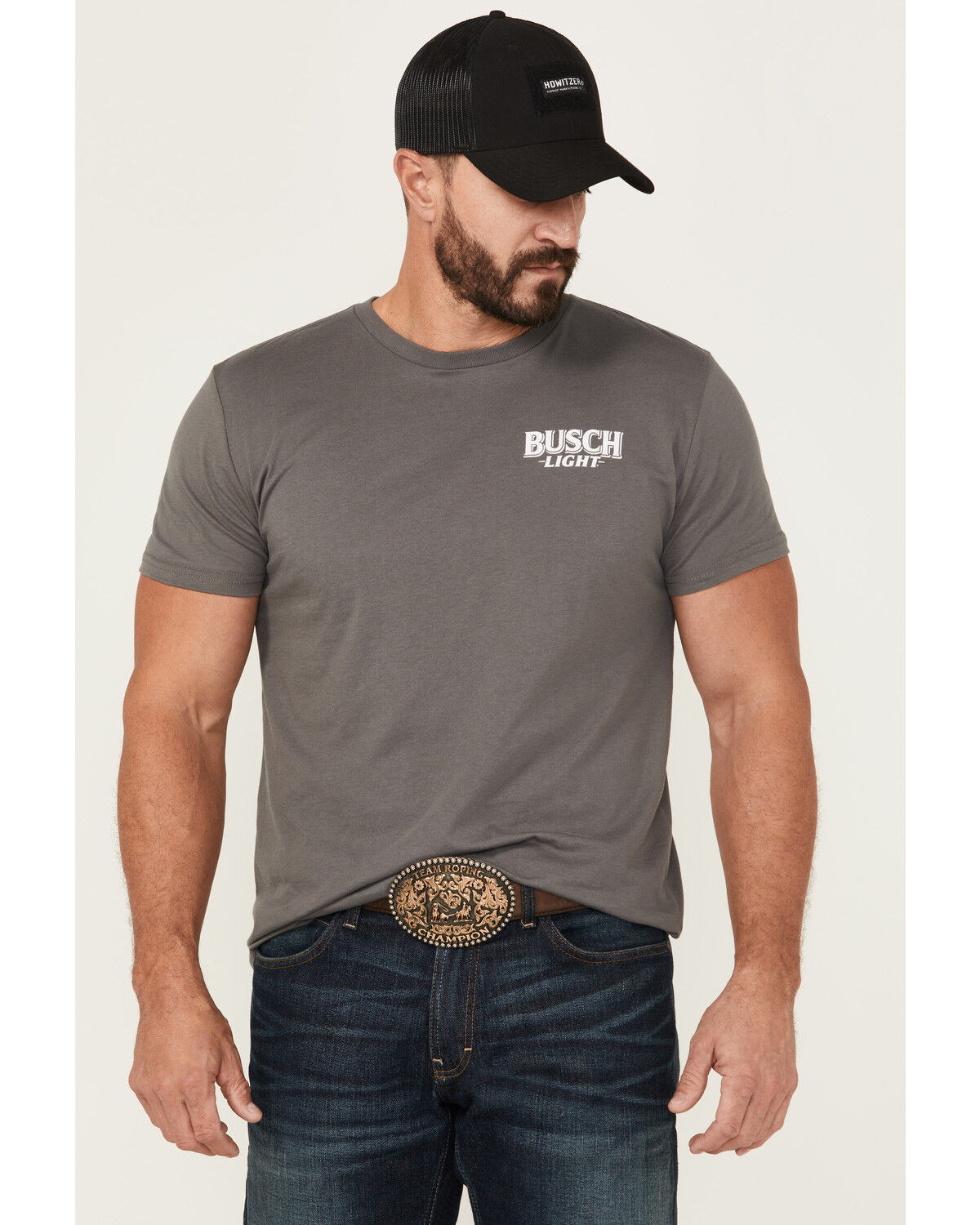 Buckwear Men's Busch No Bull Short Sleeve Graphic T-Shirt