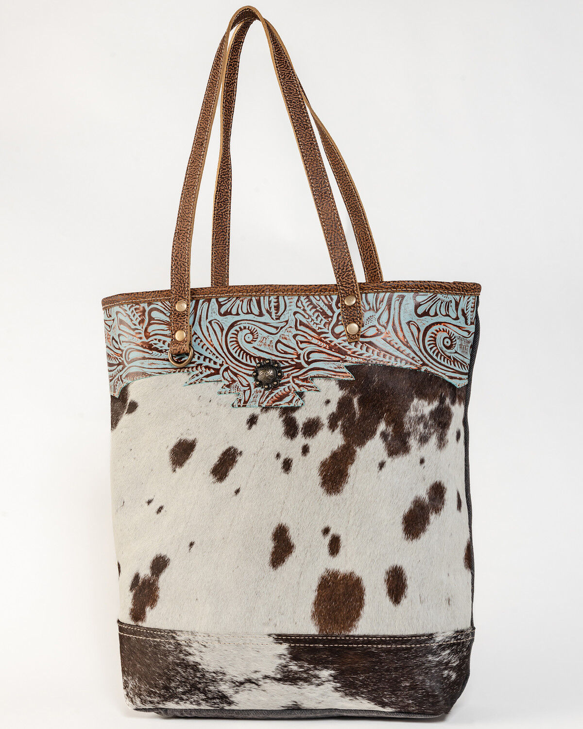 Myra Bag Women's Sooty Specks Canvas & Hair-On Tote