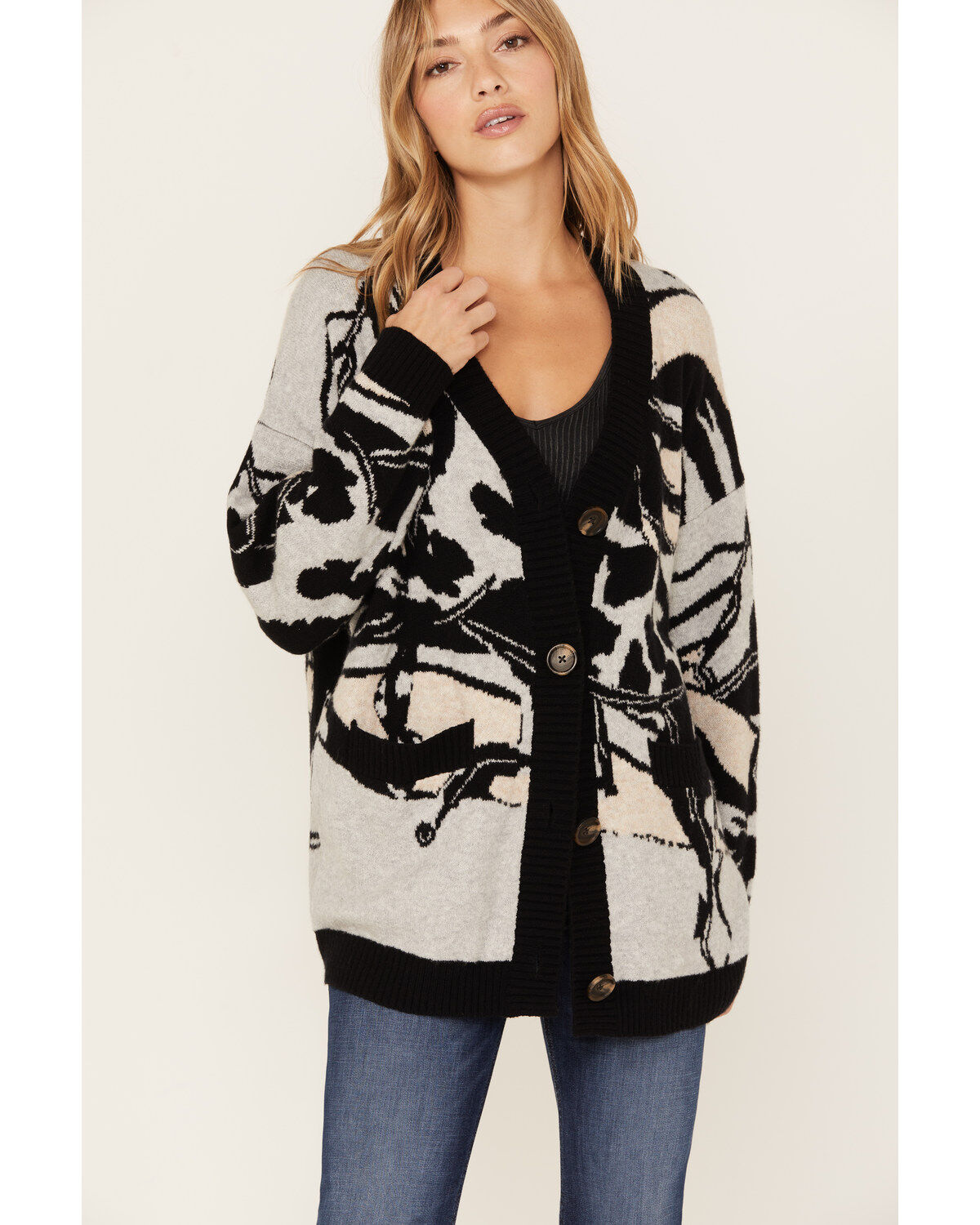 Idyllwind Women's Alice Floral Abstract Cardigan