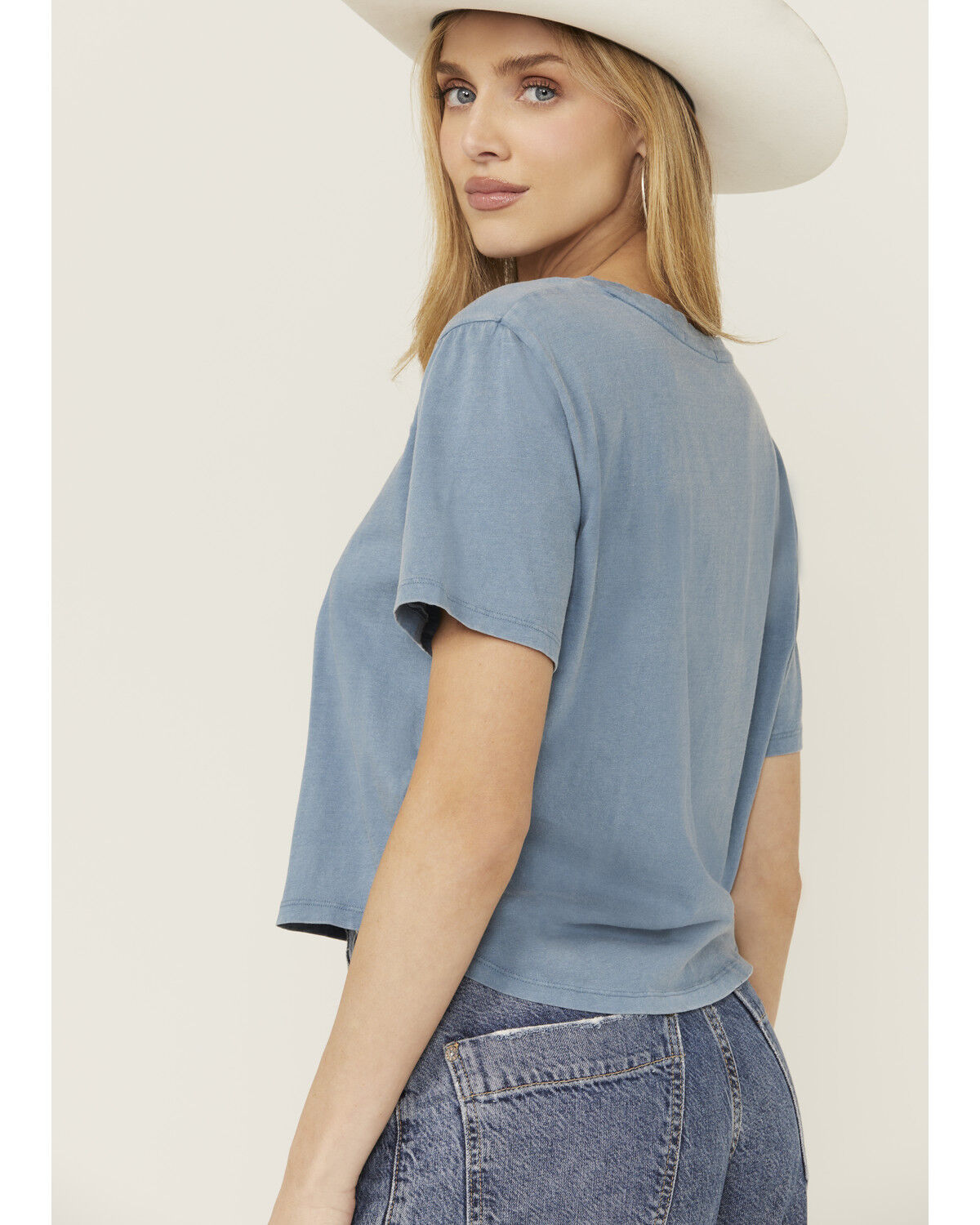 Rock & Roll Denim Women's Studded Star Short Sleeve Graphic Tee