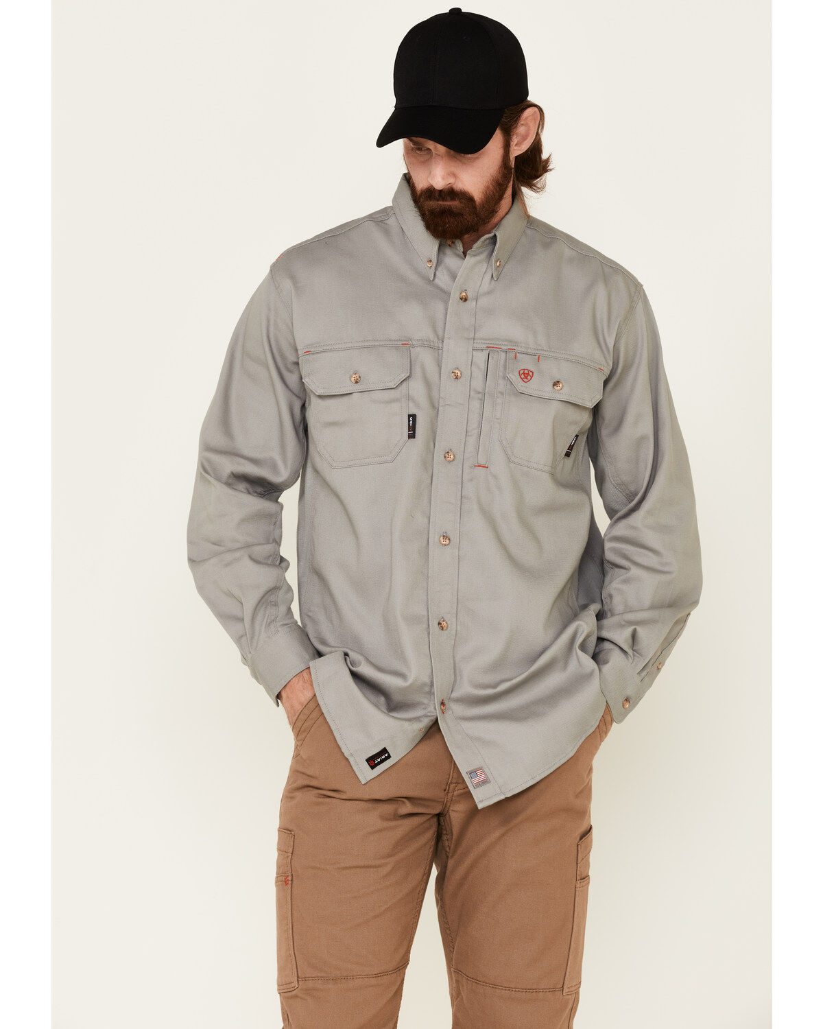 Ariat Men's Fire Resistant Solid Vent Long Sleeve Work Shirt