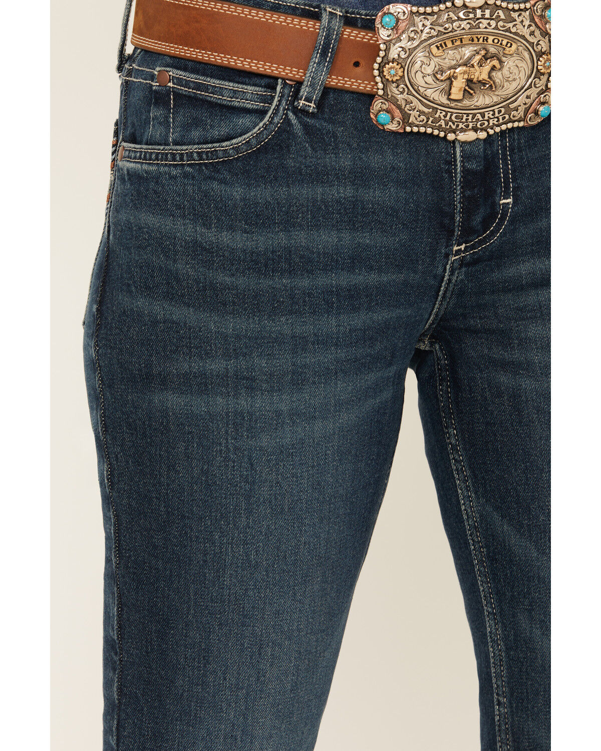 Wrangler Retro Women's Kayla Dark Wash Mid Rise Bootcut Stretch Denim Jeans