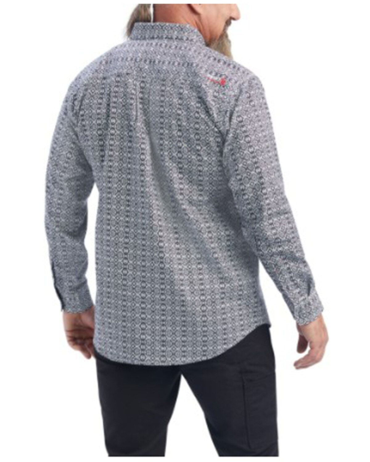 Ariat Men's FR Griffey Geo Print DuraStretch Button Down Work Shirt