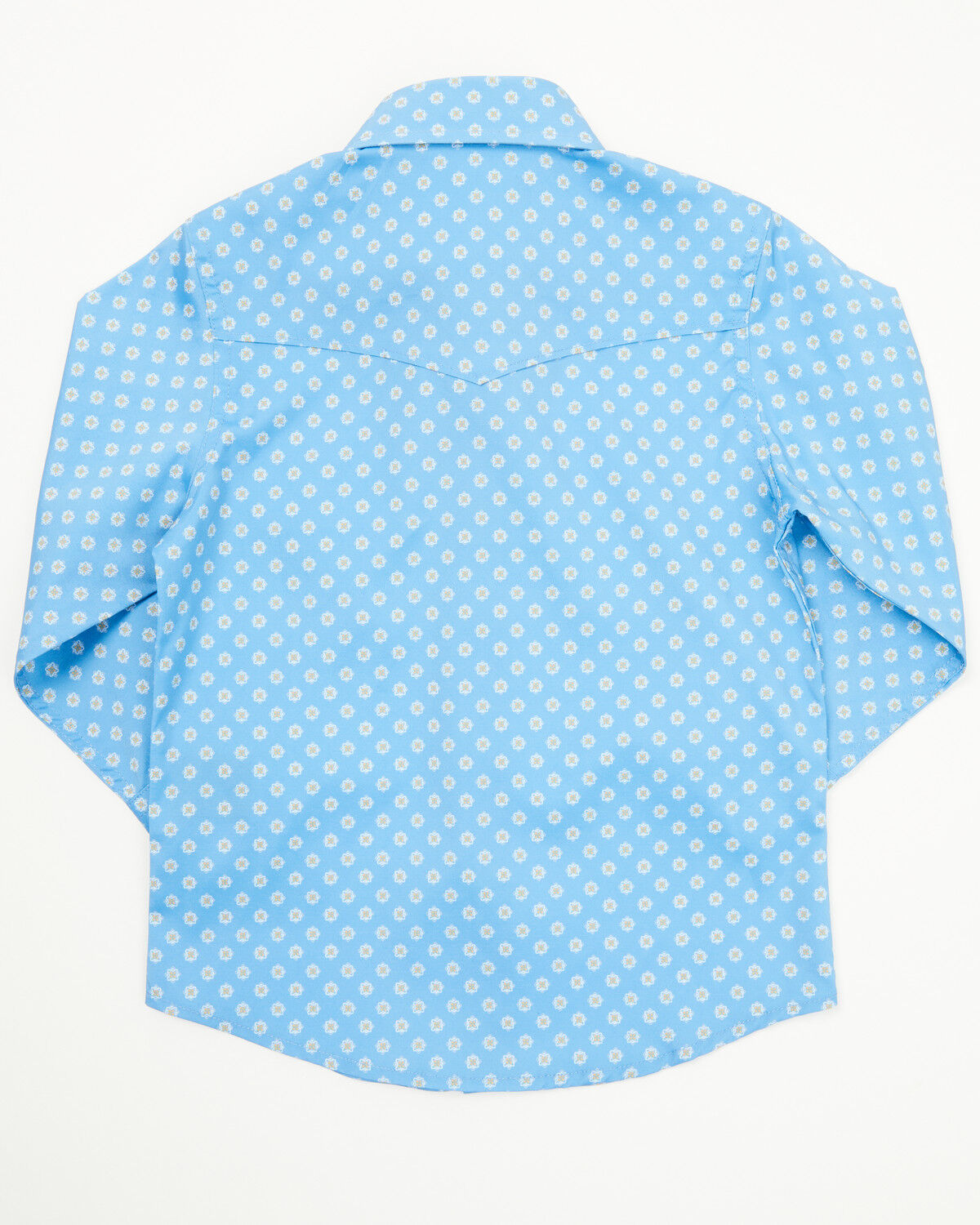 Rodeo Clothing Boys' Geo Print Short Sleeve Pearl Snap Stretch Western Shirt