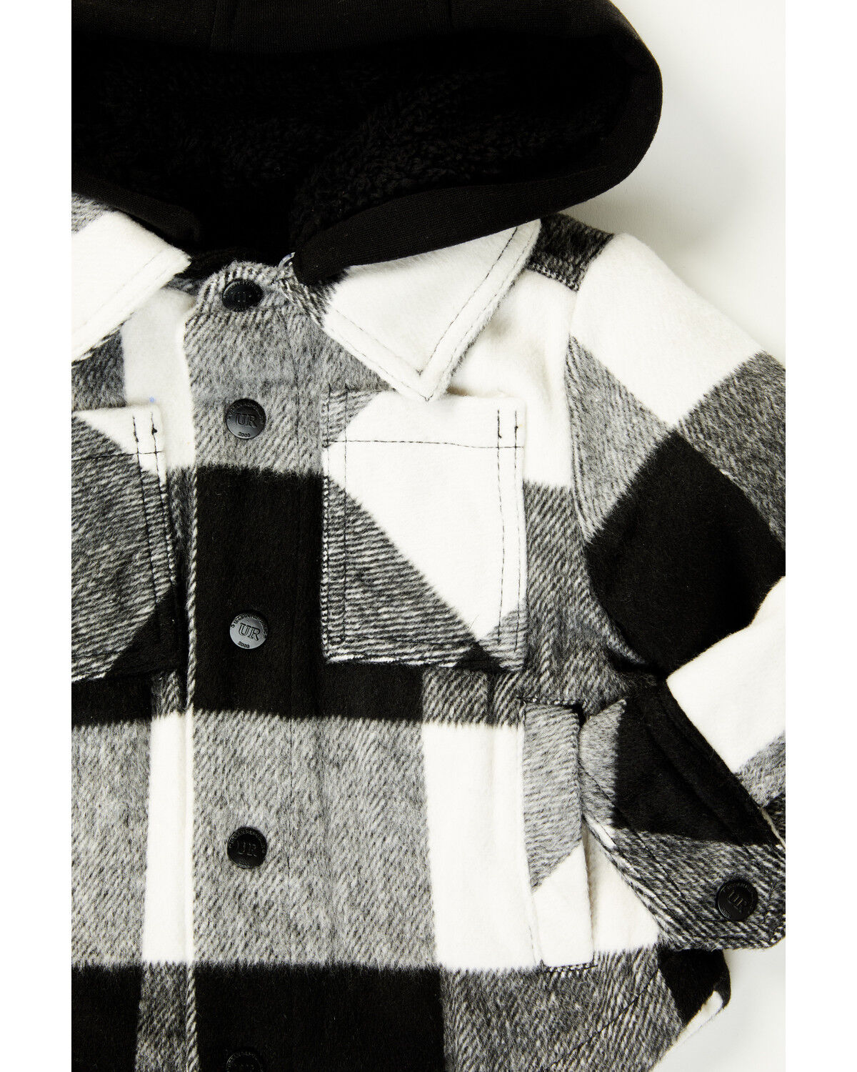 Urban Republic Infant Boys' Plaid Print Snap Hooded Jacket