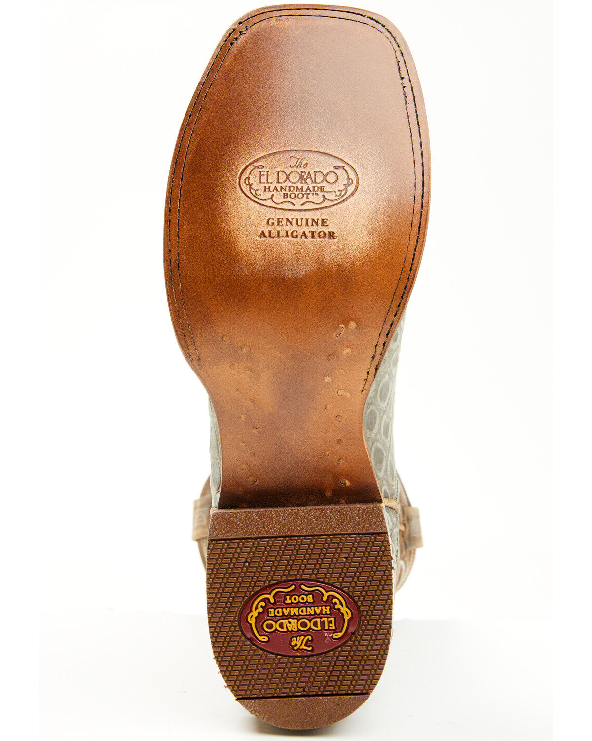 El Dorado Men's Exotic American Alligator Western Boots - Broad Square Toe