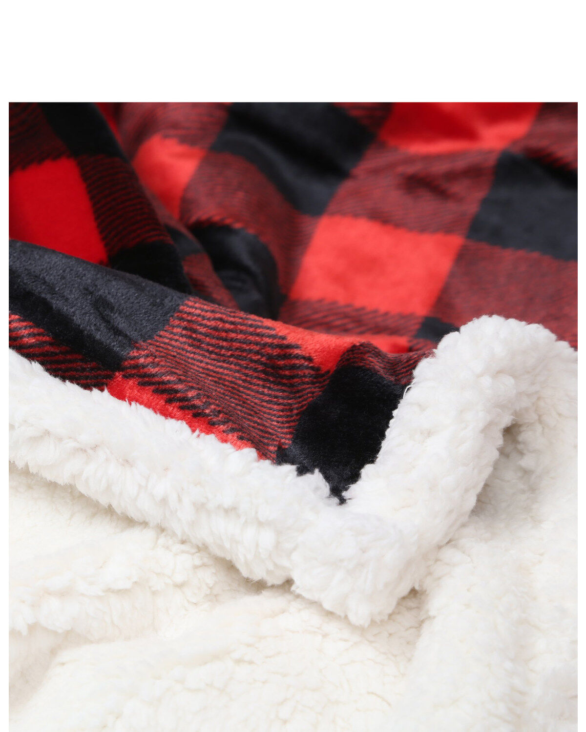 Carstens Home Lumberjack Plaid Sherpa Throw Blanket