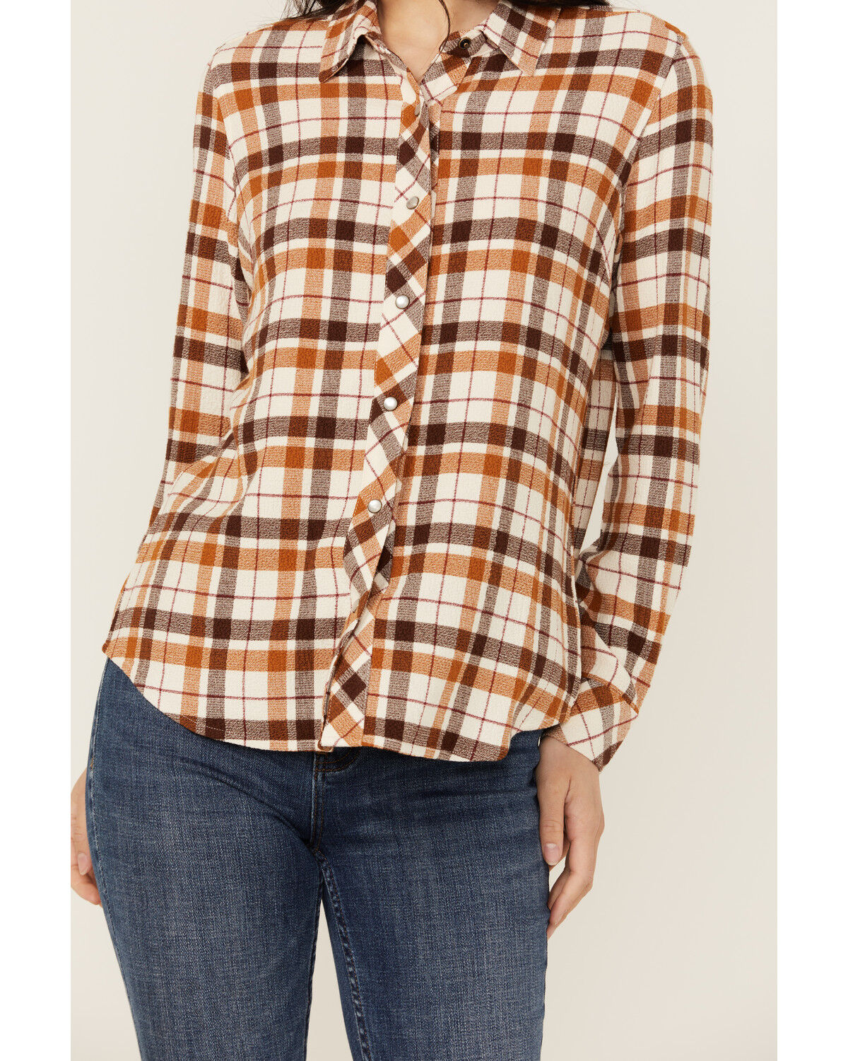 Idyllwind Women's Binkley Plaid Print Long Sleeve Pearl Snap Western Shirt