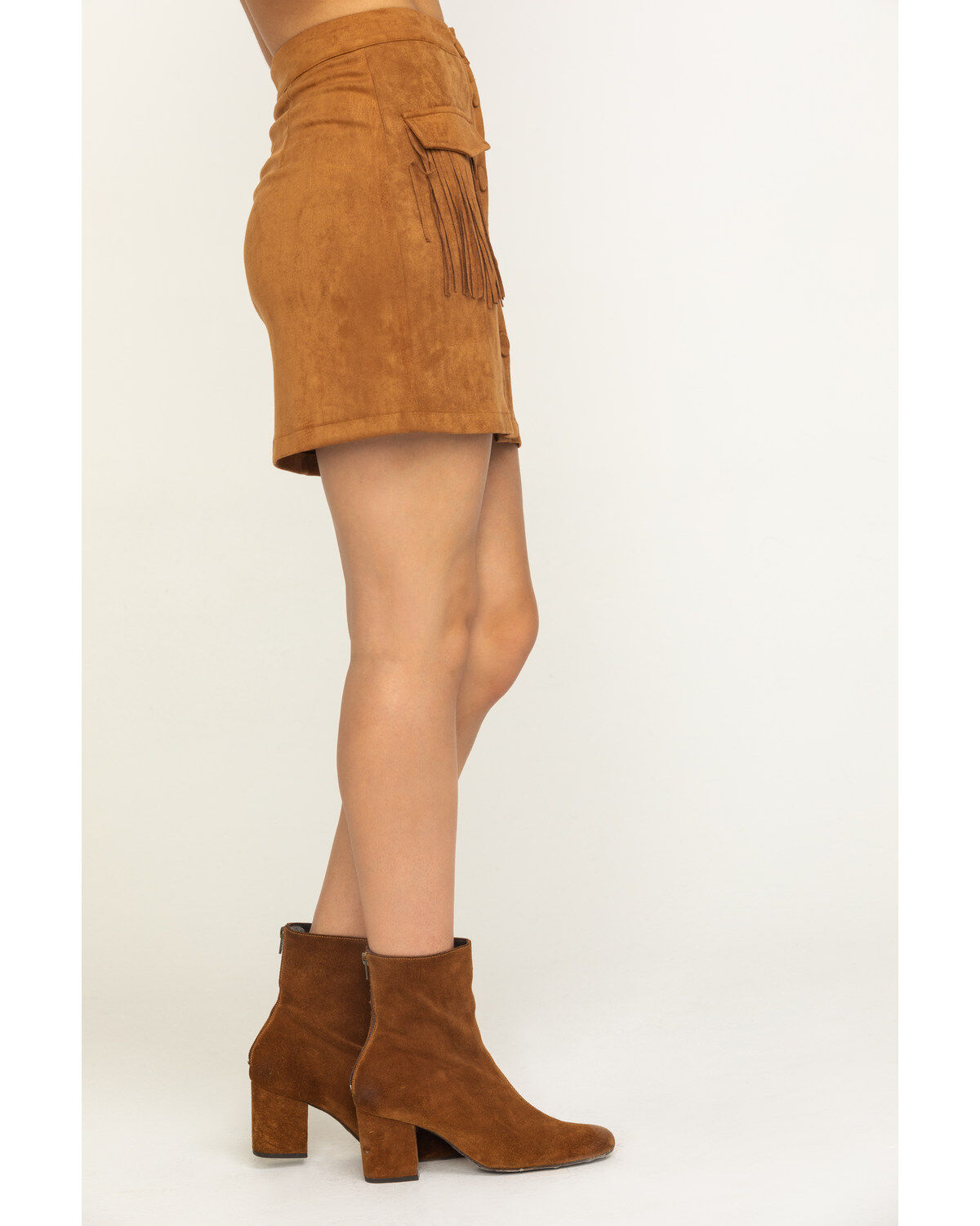 Flying Tomato Women's Fringe Pocket Mini Skirt