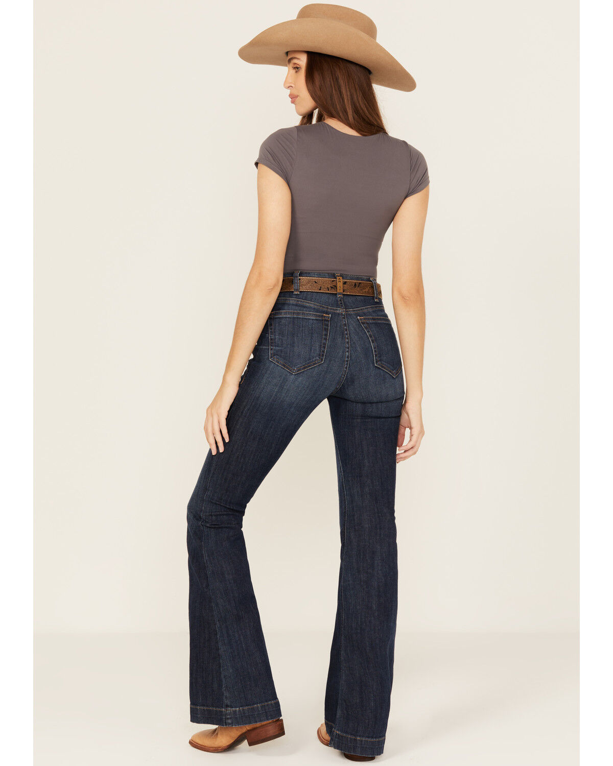 Ariat Women's Alex Dark Wash High Rise Flare Stretch Denim Jeans