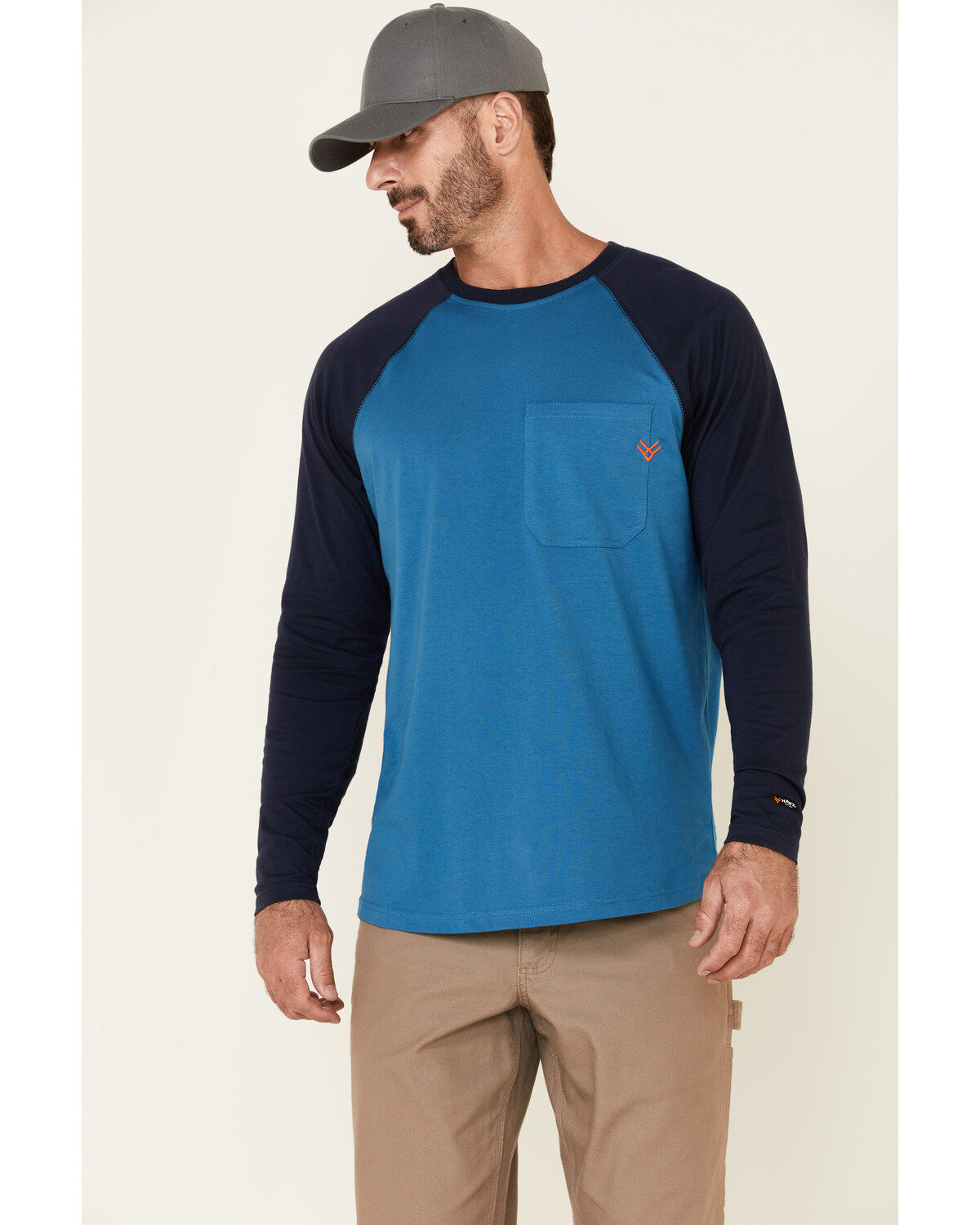 Hawx Men's Original Baseball Crew Long Sleeve Work T-Shirt