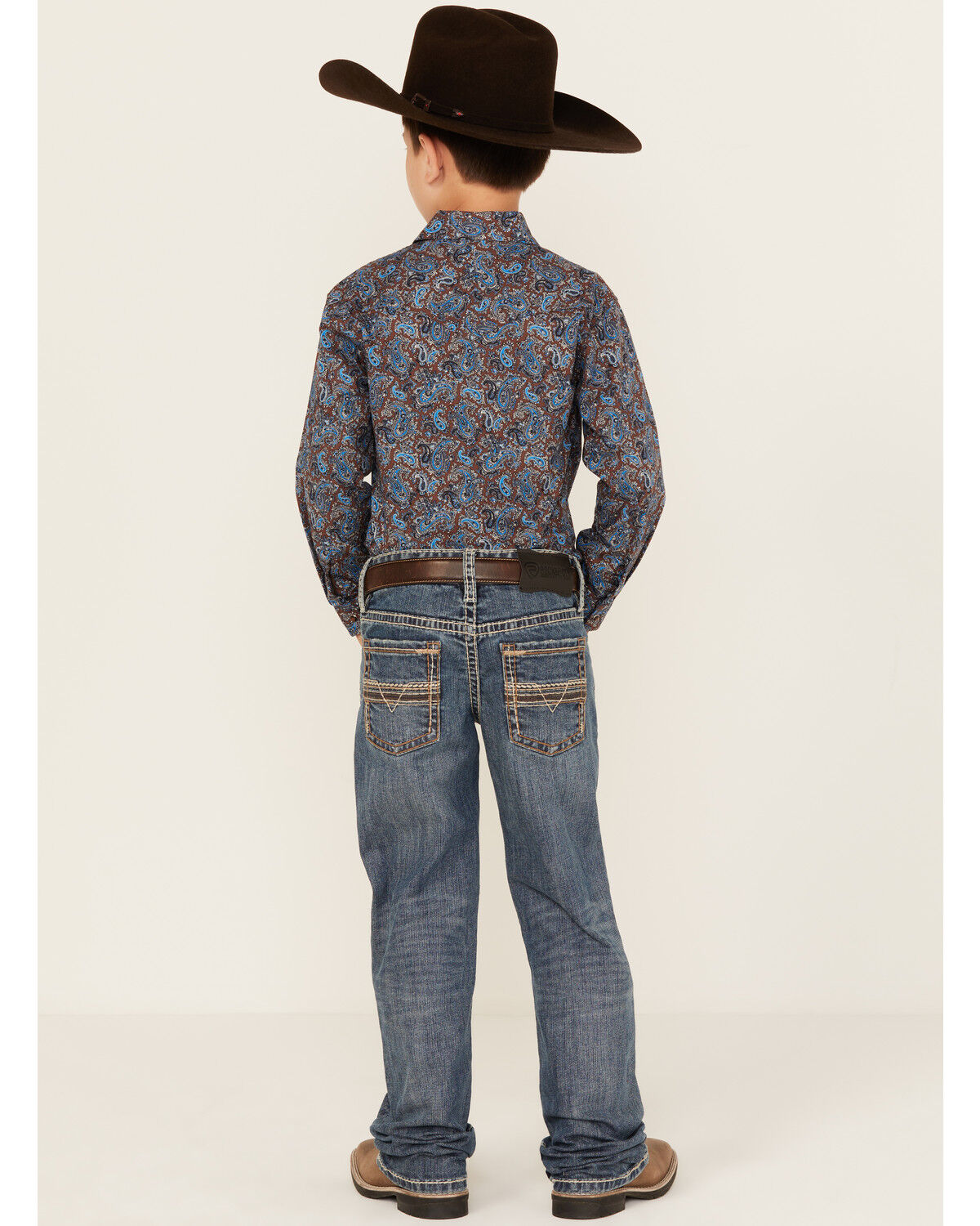 Rock & Roll Denim Boys' Medium Wash Bootcut Stretch Denim Jeans