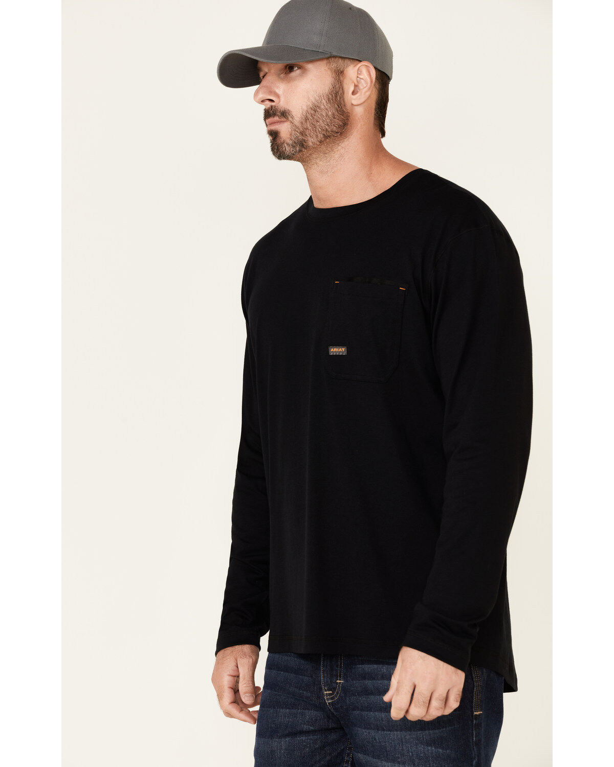 Ariat Men's Solid Rebar Workman Full Coverage Graphic Long Sleeve Work T-Shirt