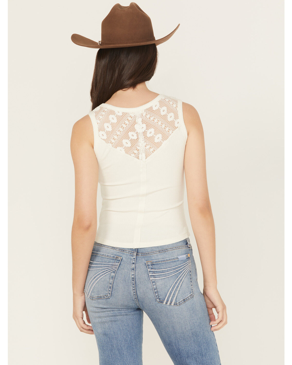 Miss Me Women's Rhinestone Rib Tank